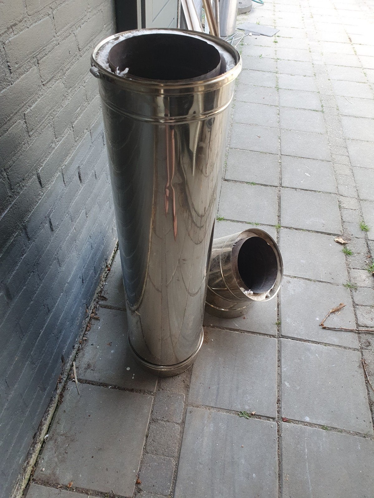 Dubbelwandige Rookkanaalbuis met bochten, Ophalen, Gebruikt, Overige typen, Minder dan 60 cm