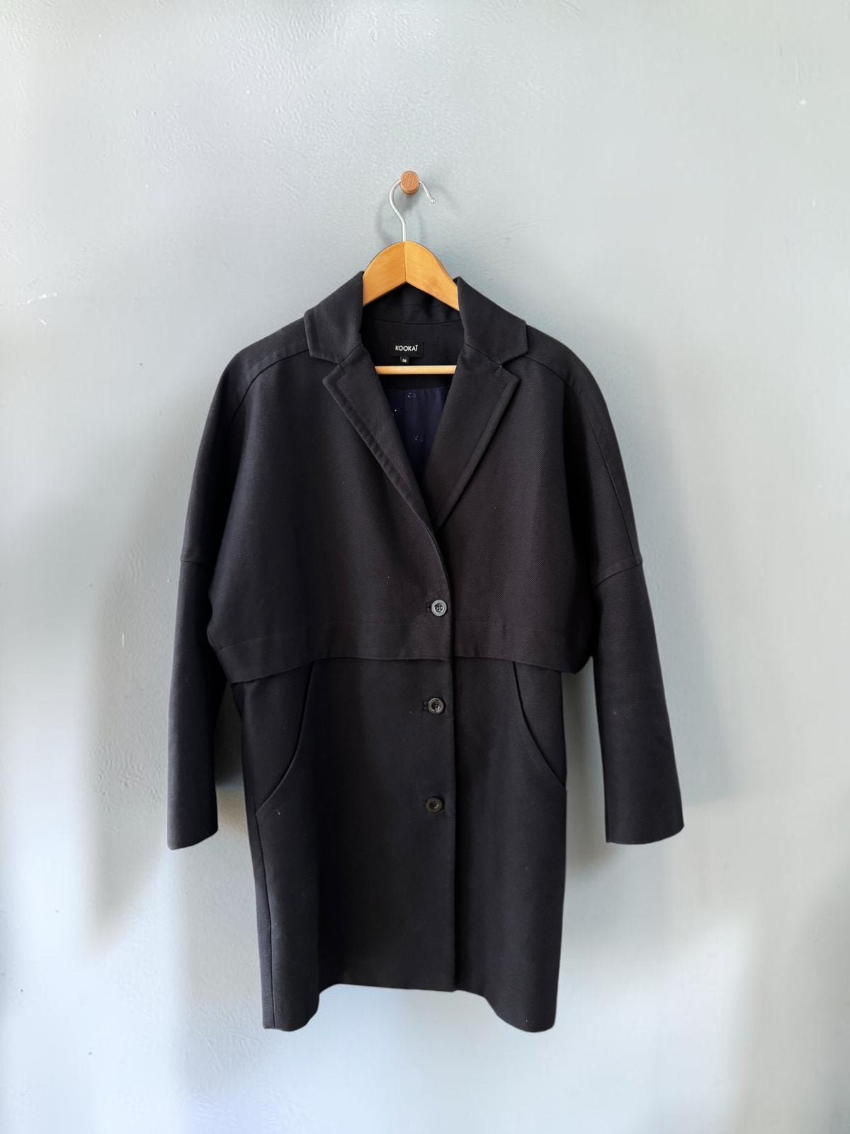 Kookaï navy donkerblauw blauw jas mantel maat 36 S small, Kleding | Dames, Jassen | Zomer, Ophalen of Verzenden, Zo goed als nieuw