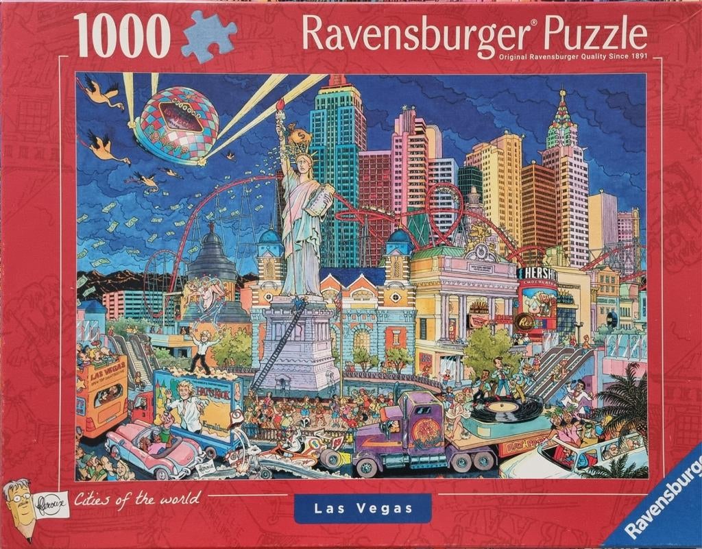 Ravensburger puzzel Cities of the world Las Vegas, 1x gelegd, Ophalen, 500 t/m 1500 stukjes, Zo goed als nieuw