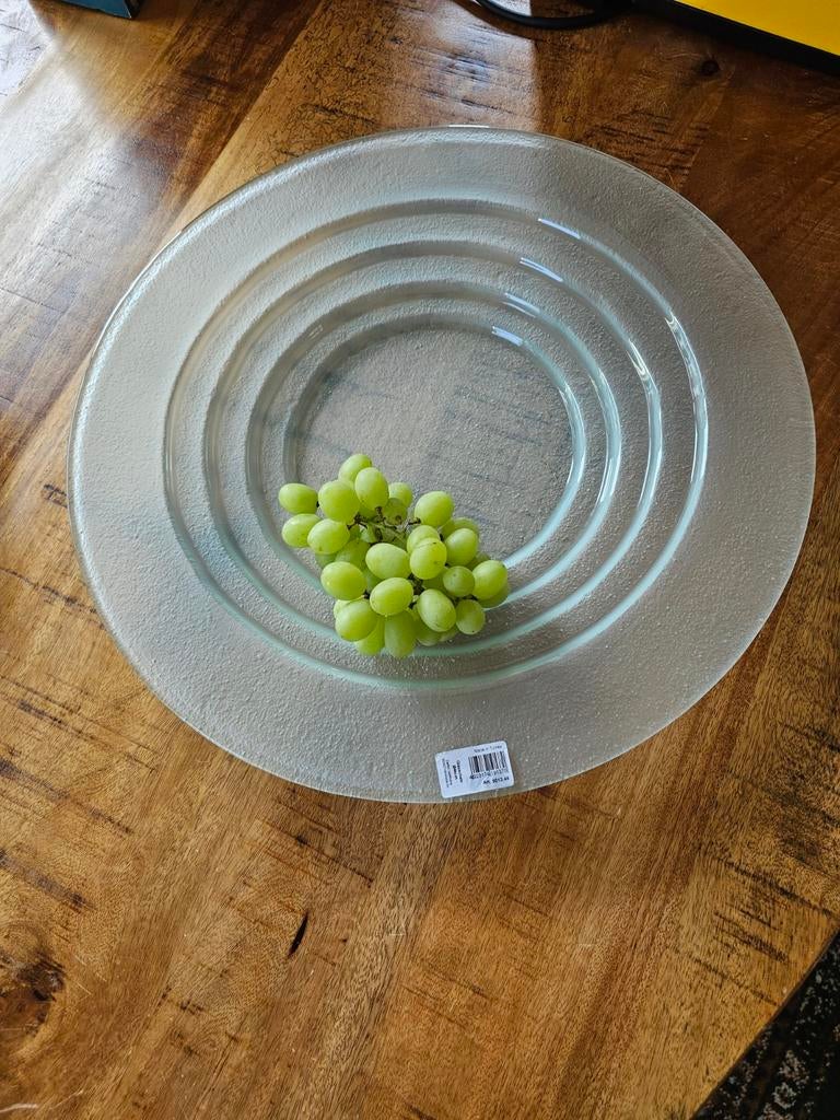 Grote glazen fruitschaal - Zieher Pyramiden-Form Ø46cm, Ophalen of Verzenden