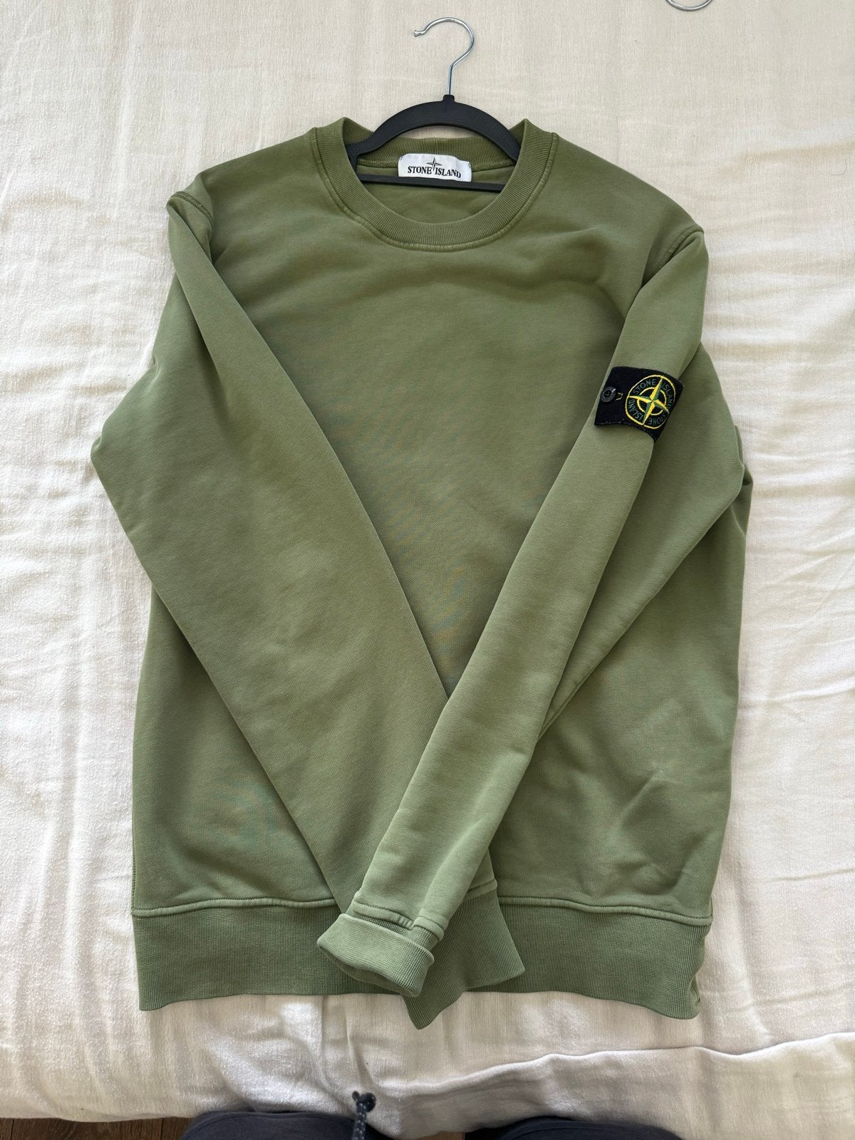 Stone Island Olijfgroene Sweater – Maat S, Kleding | Heren, Truien en Vesten, Ophalen of Verzenden, Zo goed als nieuw, Maat 46 (S) of kleiner