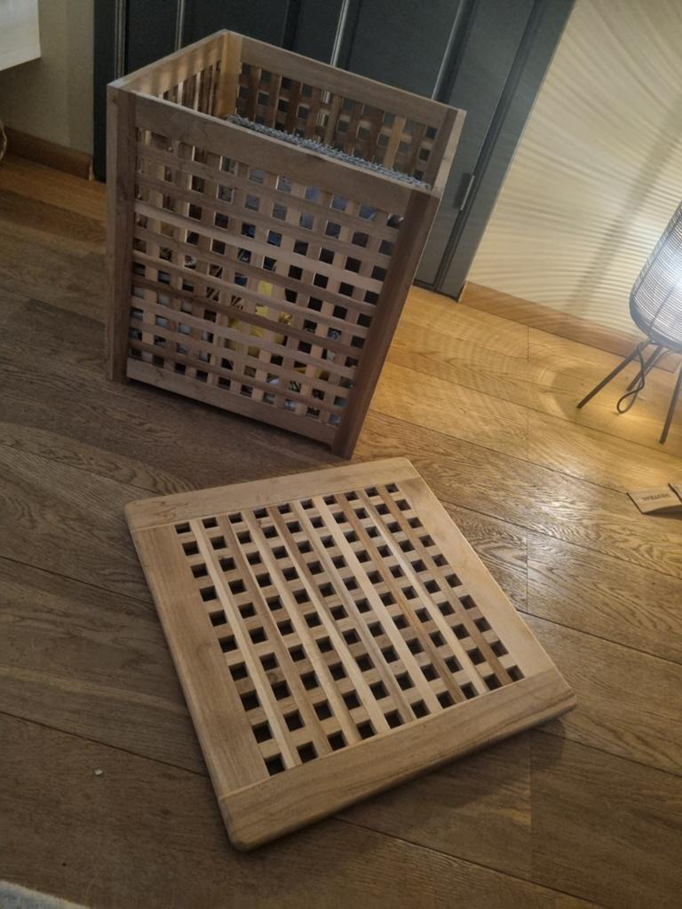 Ikea houten opberg bak bijzettafel 50x50x50 bijna gratis, Ophalen, Zo goed als nieuw
