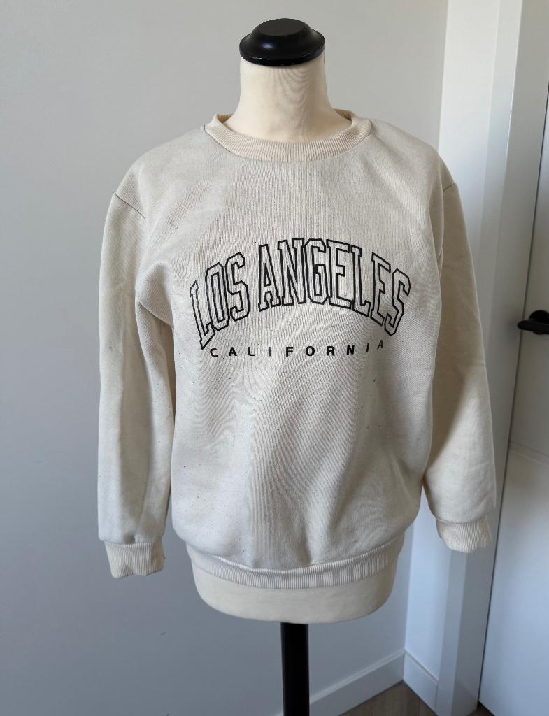 Heel goed beige Los Angeles oversized trui sweater S M 36 38, Beige, Ophalen of Verzenden, Maat 36 (S), Onbekend