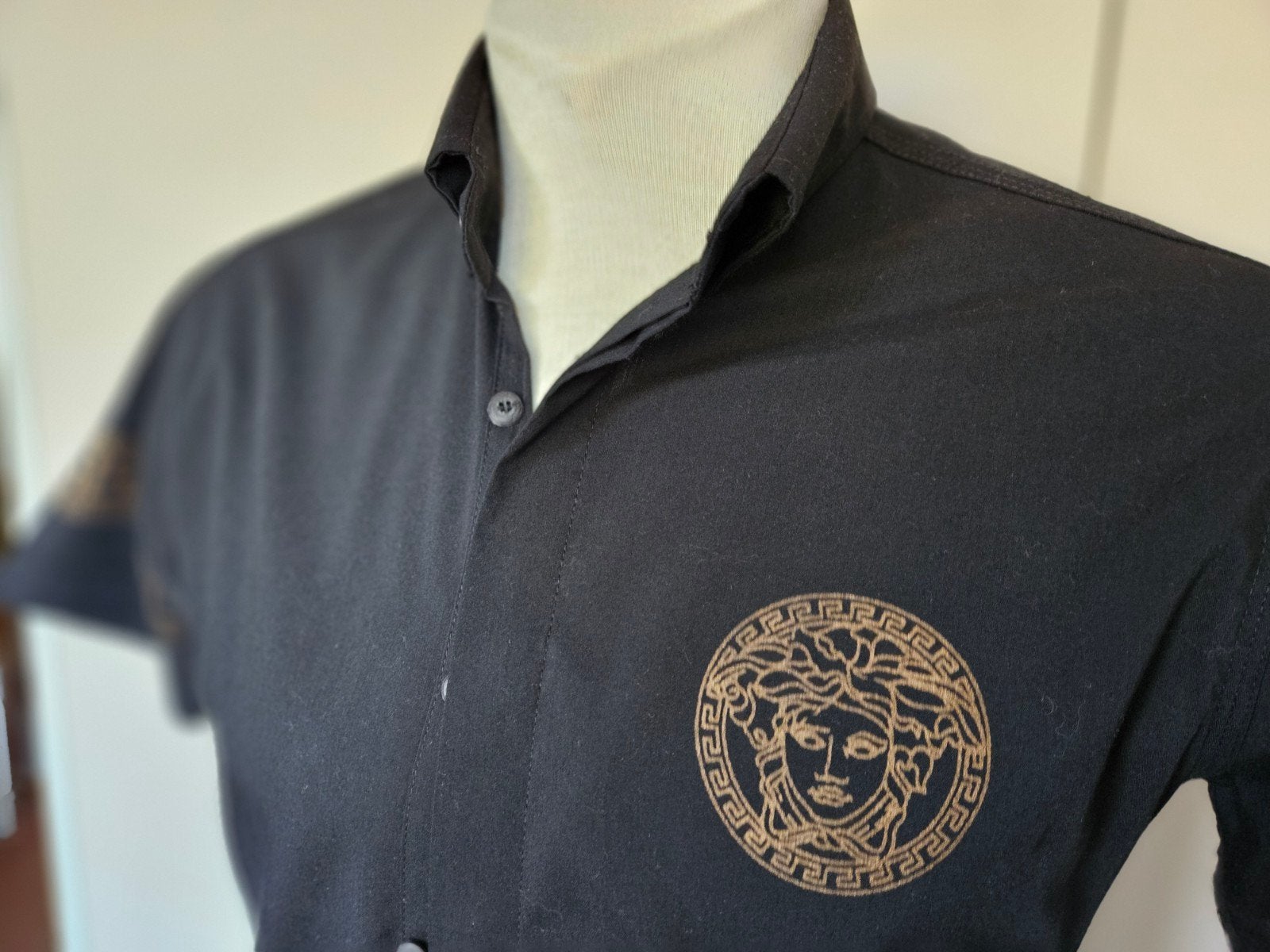Zahedi shirt korte mouw M/48 - Versace vibes vast €27.50, Kleding | Heren, Verzenden, Zwart, Nieuw, Halswijdte 39/40 (M)