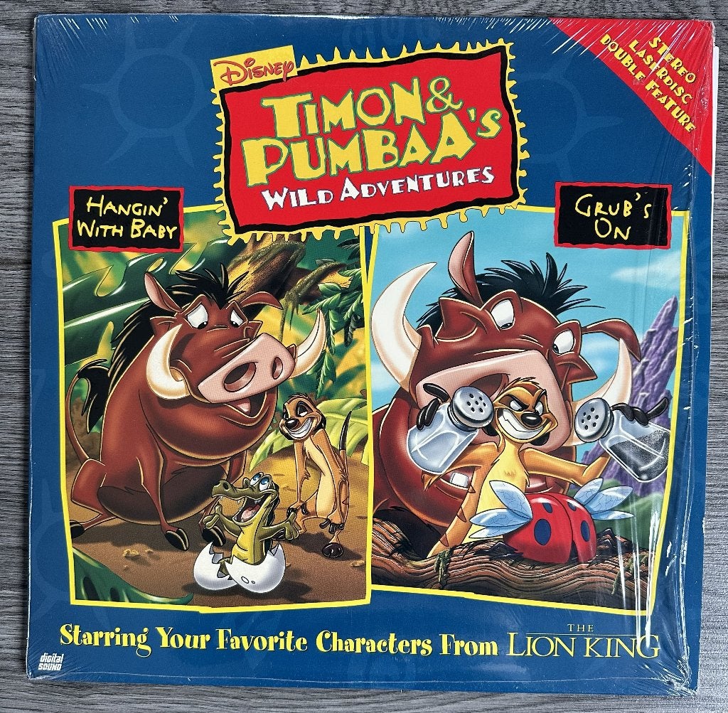 Disney's Timon & Pumbaa's Wild Adventures (NTSC LaserDisc), Gebruikt, Tekenfilm, Ophalen of Verzenden, Alle leeftijden