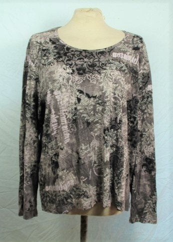 Leuk grijs damesshirt.Mt 48/50.Merk M&S Mode, Kleding | Dames, Grote Maten, ., Zo goed als nieuw, ., Grijs