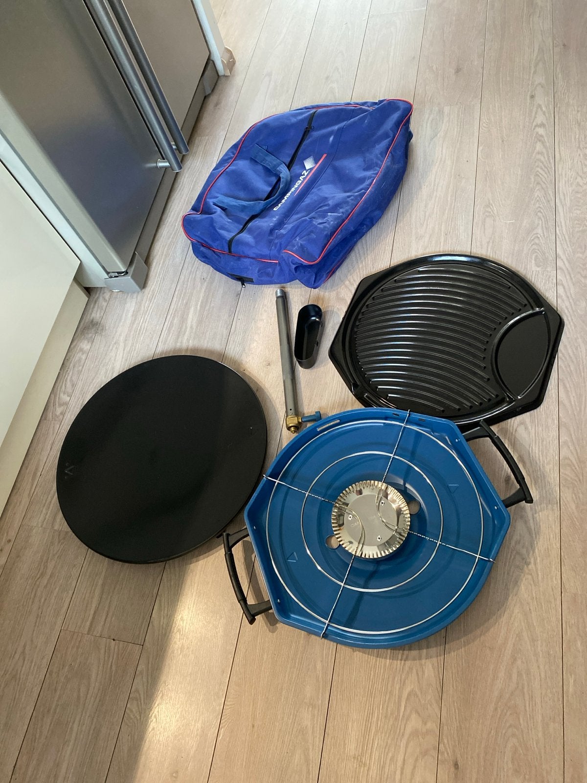 Slottelbraai voor op gasfles - Compleet met accessoires, Ophalen, Gebruikt