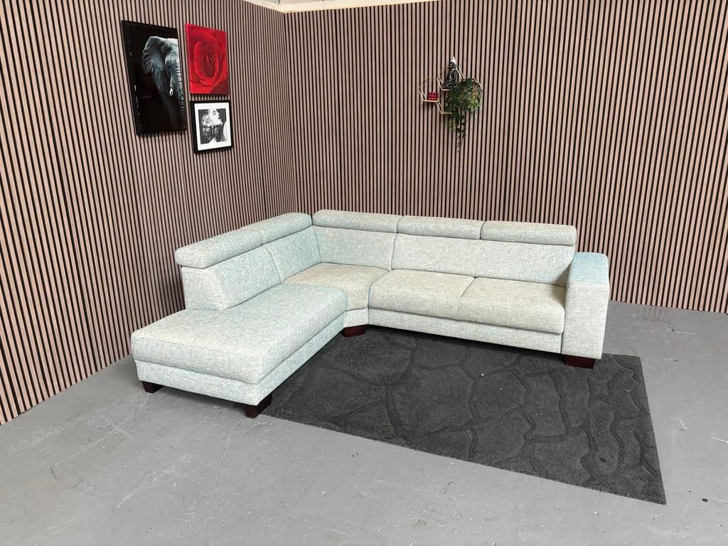 GRATIS LEVERING Hoekbank Lichtblauw 270x230 GEREINIGD, 250 tot 300 cm, Hoekbank, Ophalen of Verzenden, Zo goed als nieuw