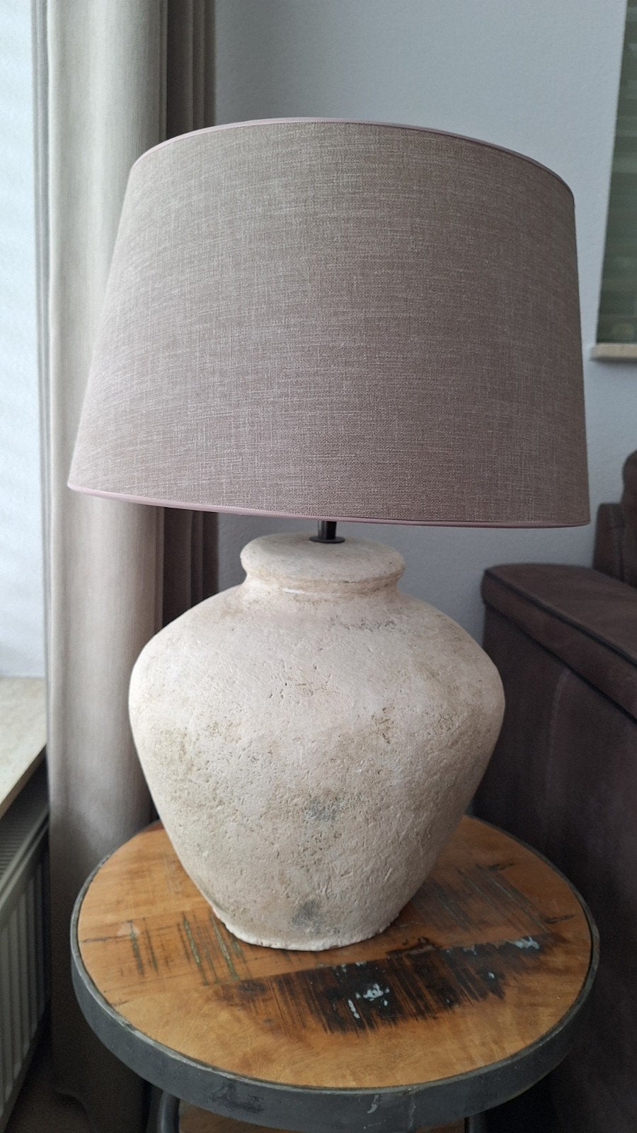 Lamp kruik model met kap, Ophalen, Zo goed als nieuw