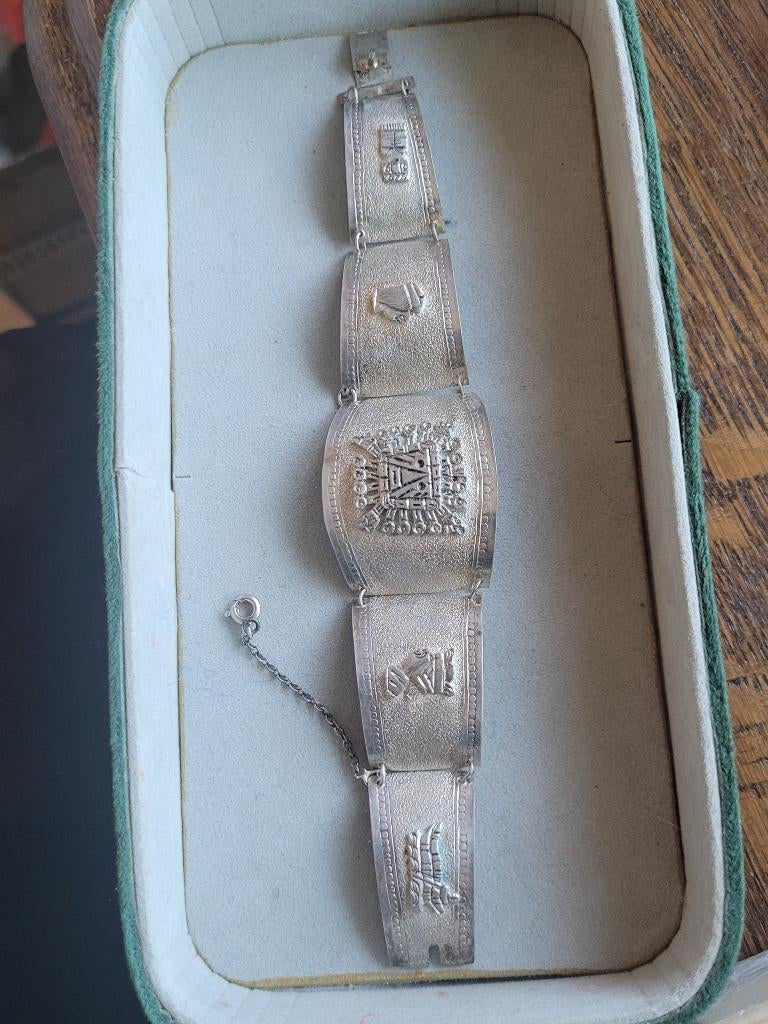 Vintage Peruvian 900 Sterling Silver, Ophalen of Verzenden