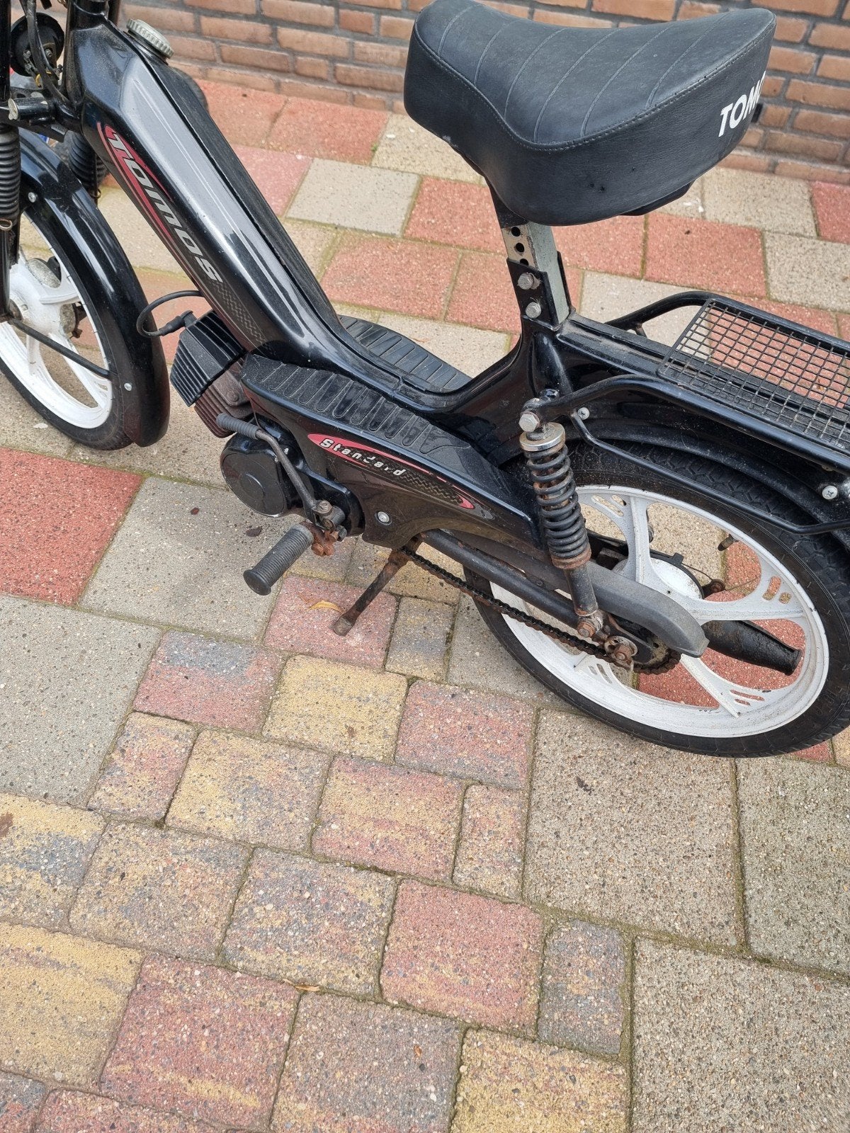 Tomos Standard bromfiets - Zwart, Gebruikt, Fietsen en Brommers, Brommers | Tomos, Ophalen