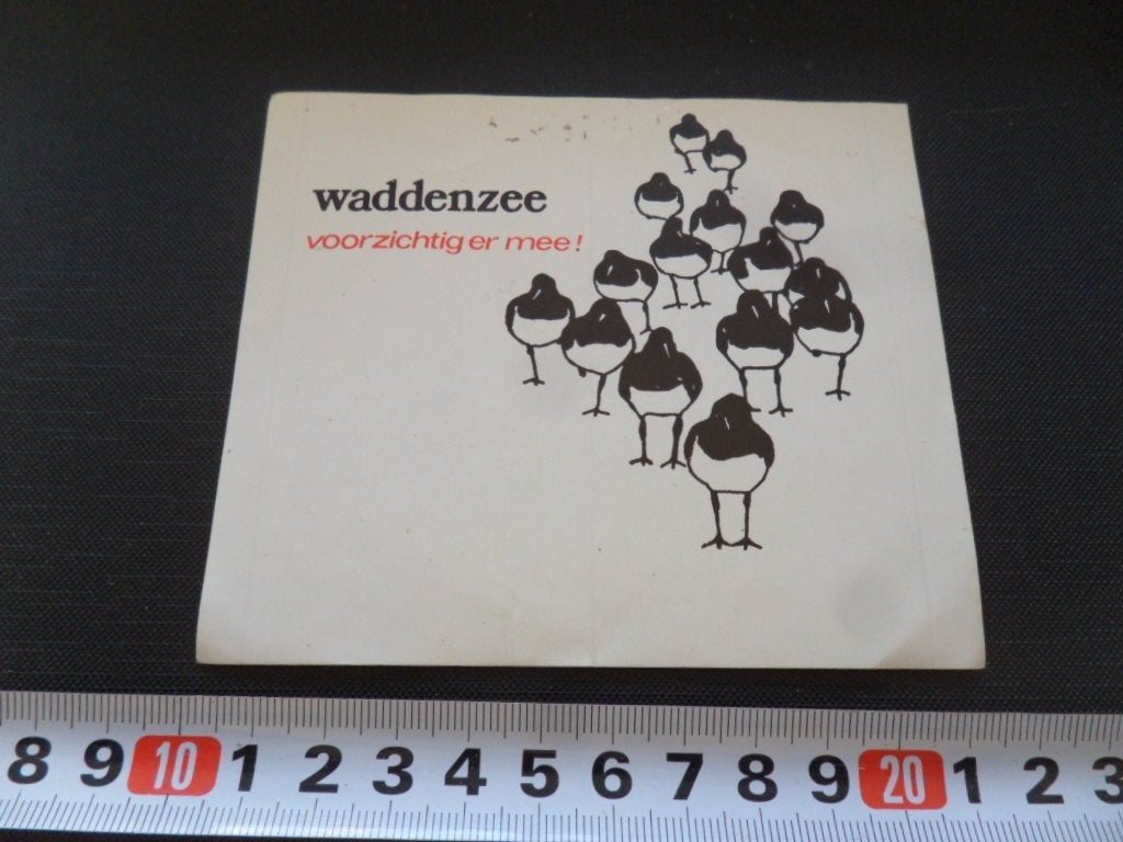 sticker WADDENZEE  voorzichtig er mee !, Verzamelen, Ophalen, Zo goed als nieuw