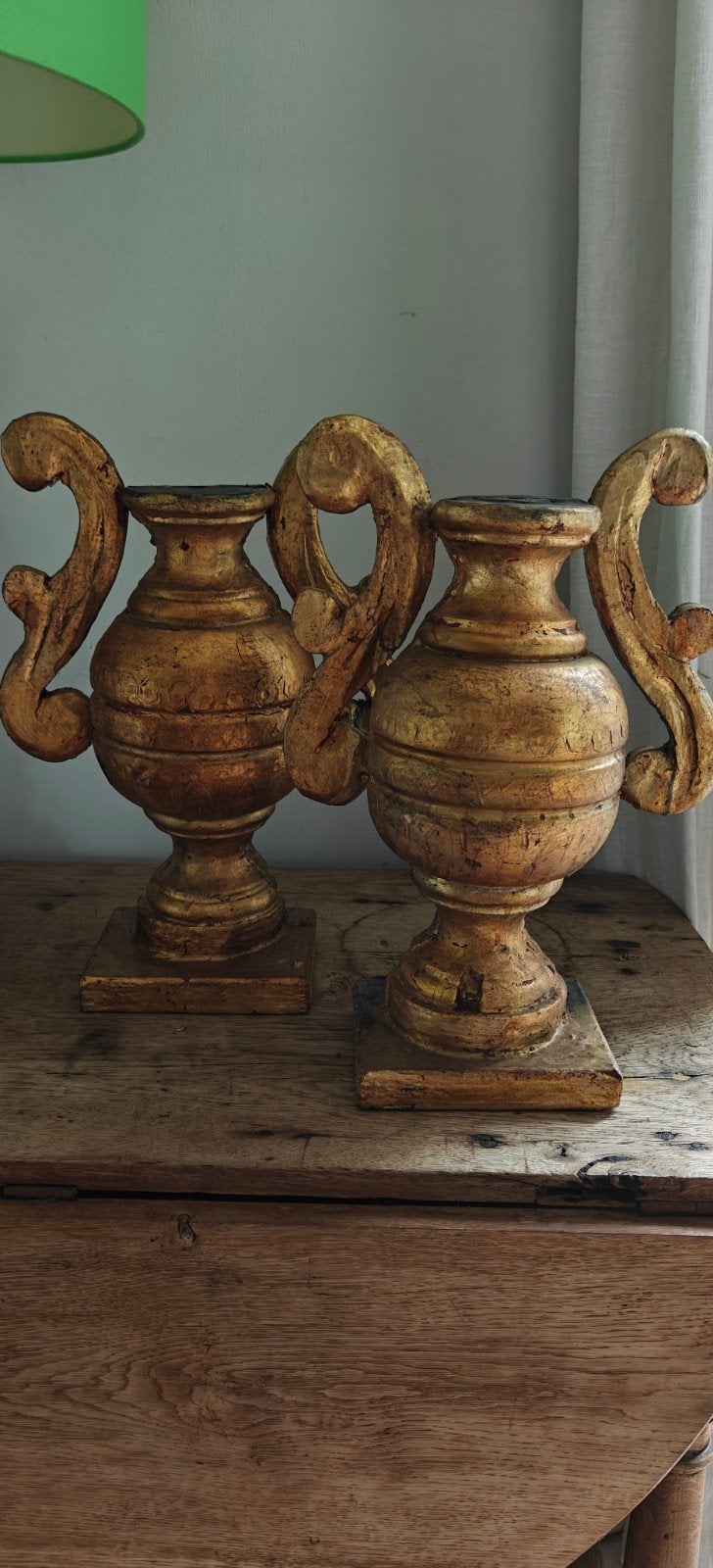 Antieke vergulde houten ornamenten uit Noord-Italië, Ophalen of Verzenden