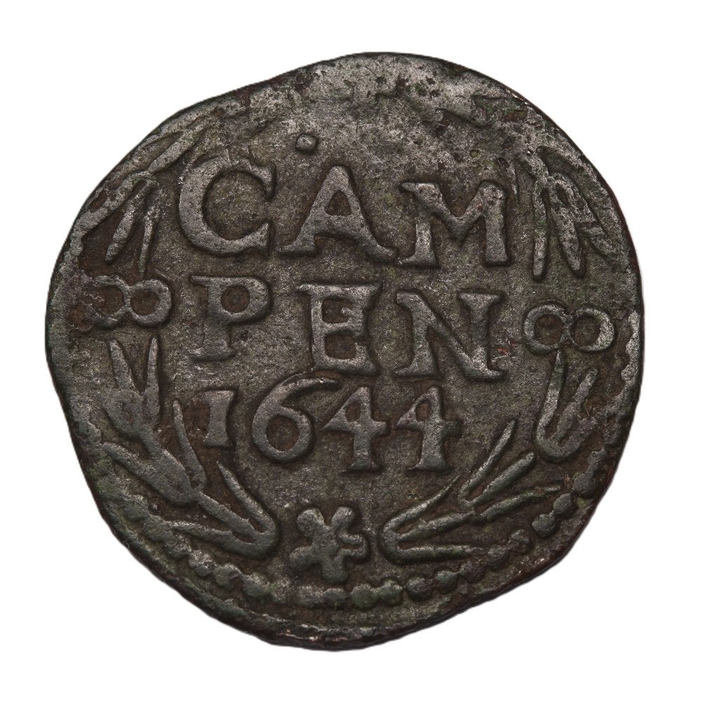 Duit Kampen 1644. Zfr., Ophalen of Verzenden, Vóór koninkrijk, Overige waardes, Losse munt