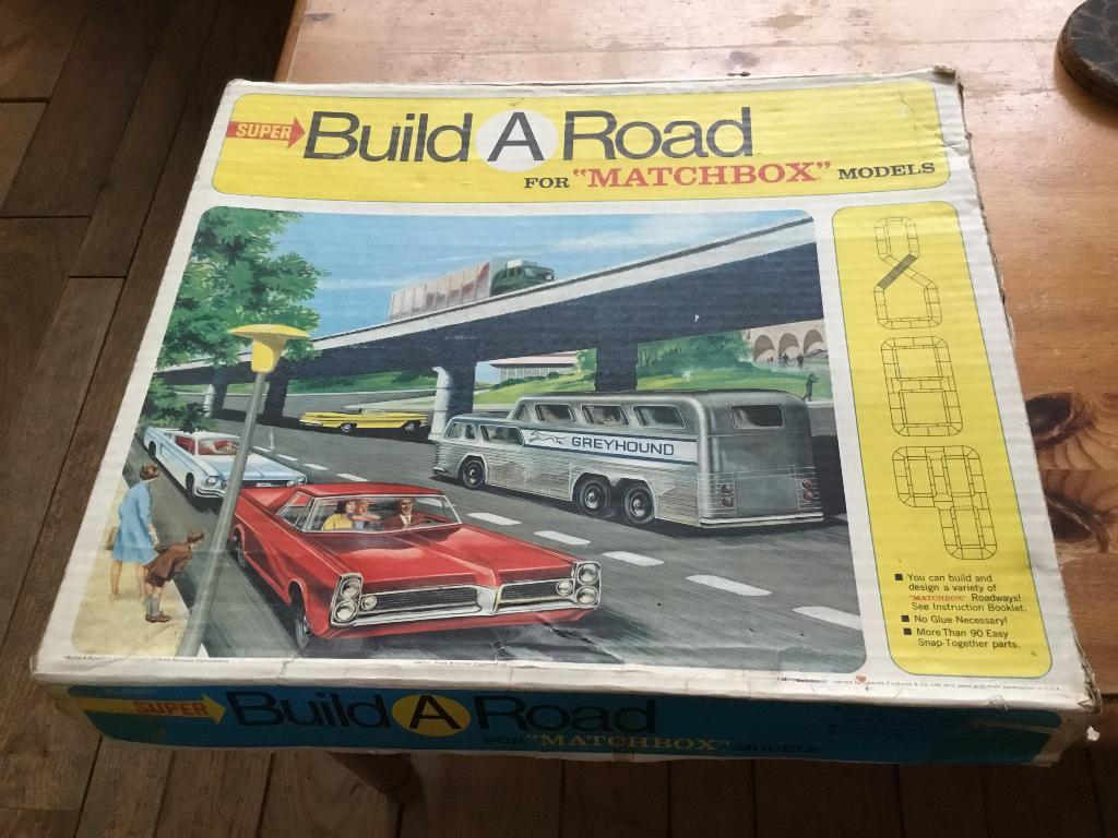 Matchbox - Build A Road Set 1967 - Vintage, Ophalen of Verzenden, Gebruikt, Auto