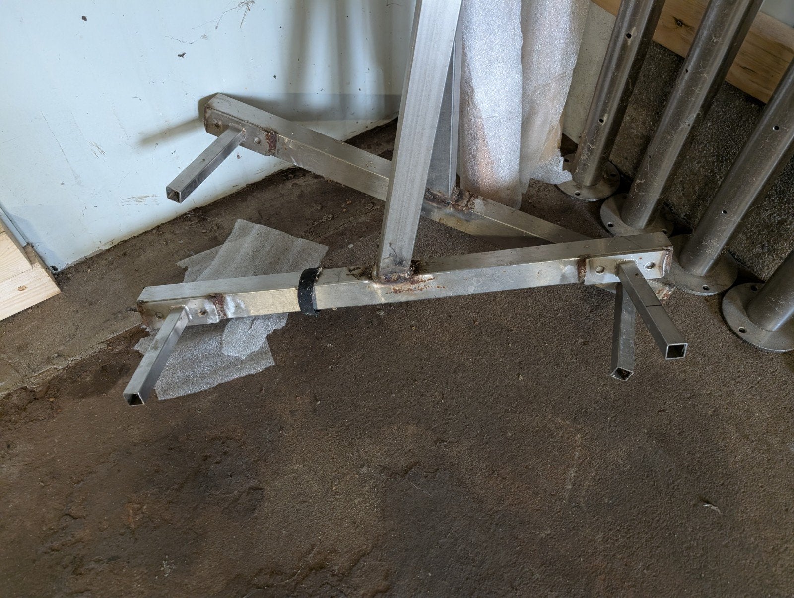 rvs palen voor afdak waslijn etc 165 cm hoog, Ophalen, Zo goed als nieuw, Overige typen, Minder dan 2 meter
