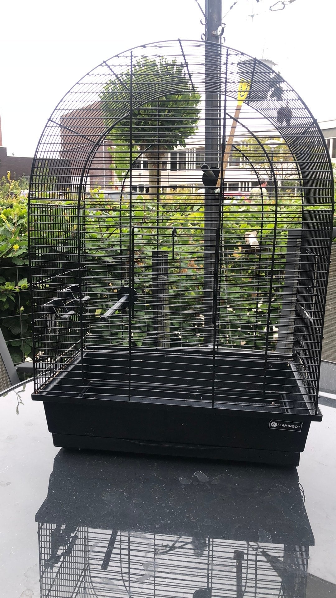 Nette vogelkooi met lade, Ophalen, Gebruikt, Metaal, Vogelkooi