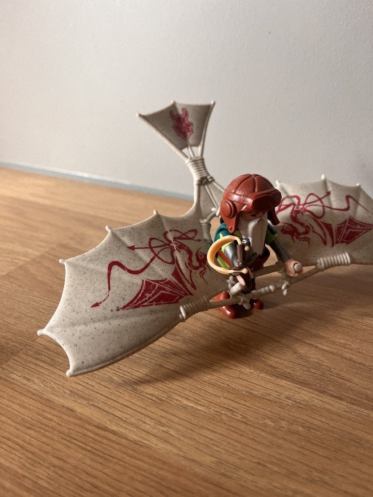 PLAYMOBIL drakenvlieger met figuur fantasy ridder, Gebruikt, Losse onderdelen, Ophalen of Verzenden, Dragons