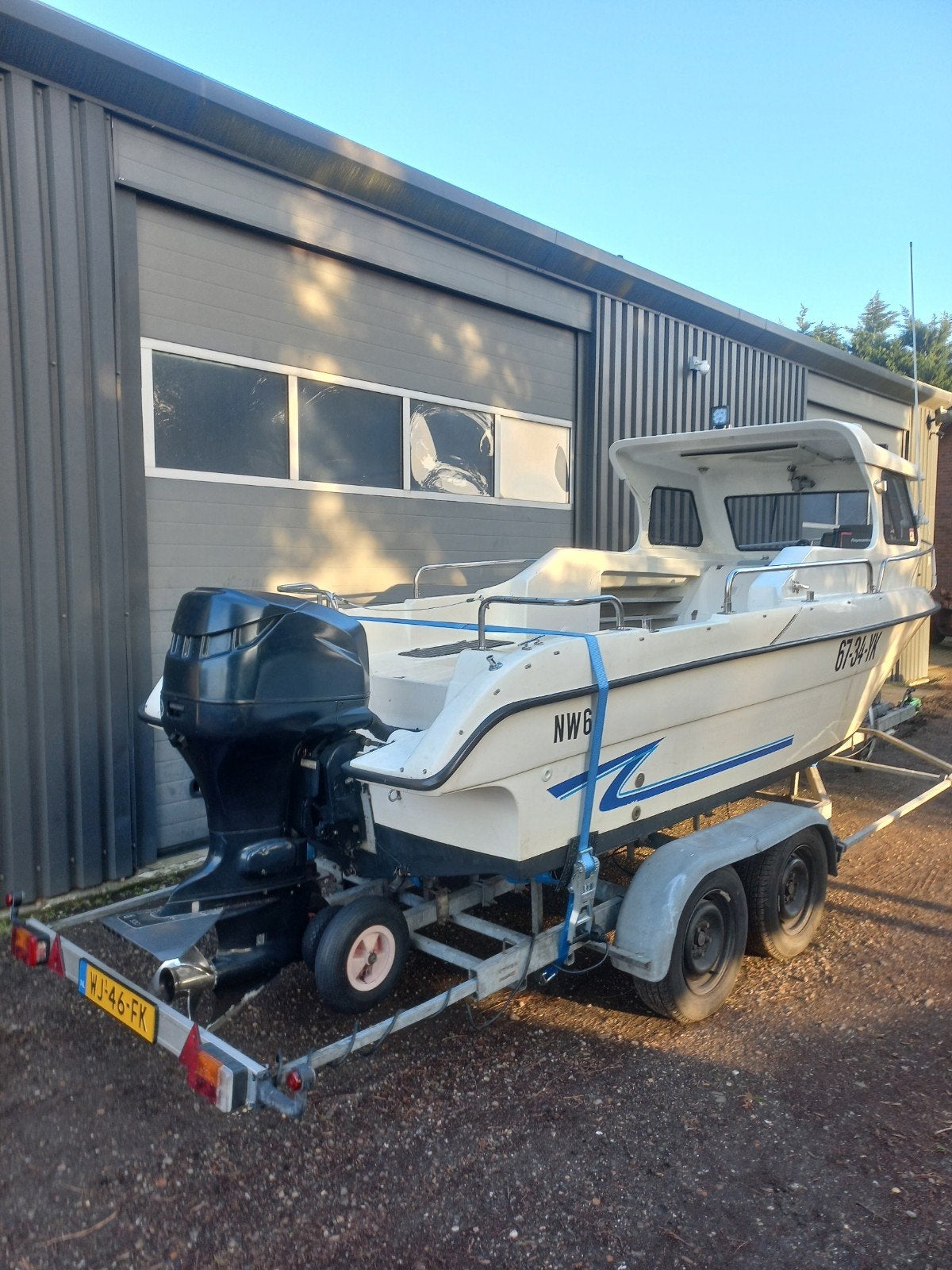 kajuit visboot 6 mtr 115 pk trailer 9950€ inruil, Ophalen of Verzenden