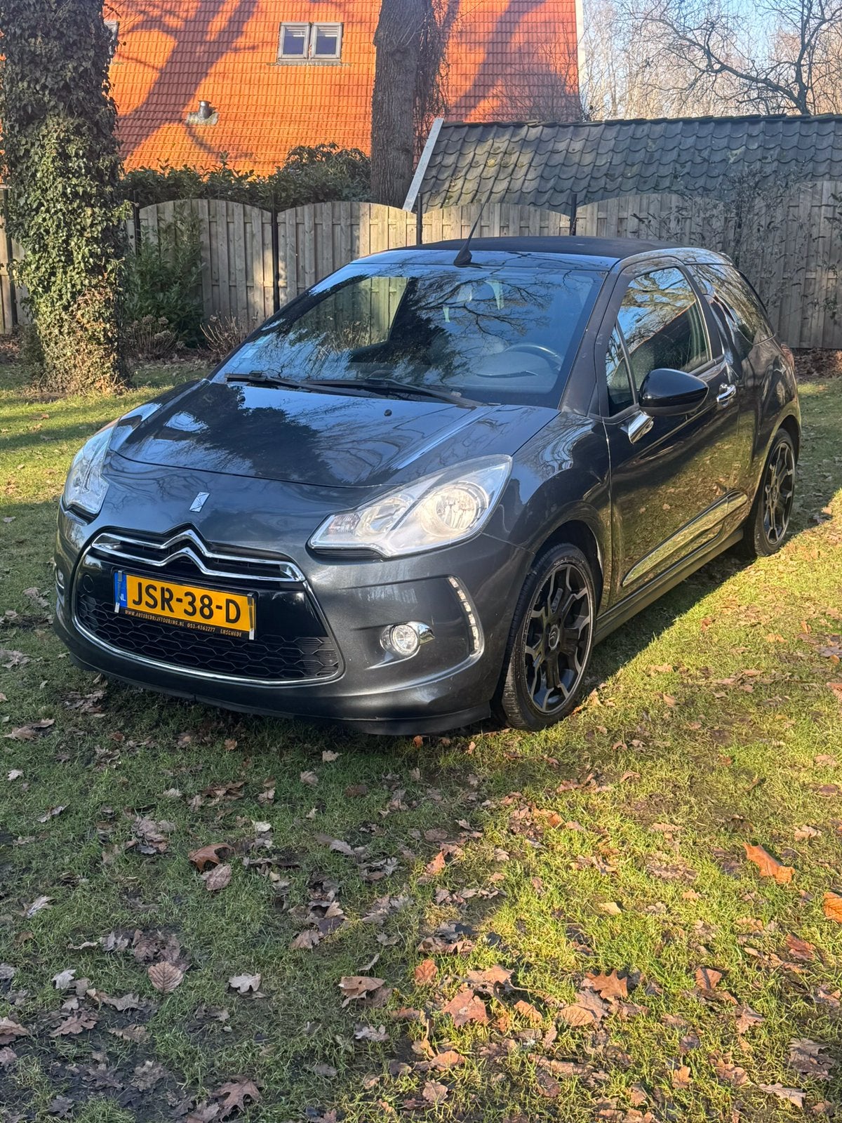 Citroën DS3 1.6 THP Cabrio 2013 Grijs SPORT /CHIC, Auto's, Voorwielaandrijving, 1131 kg, Bedrijf, Handgeschakeld