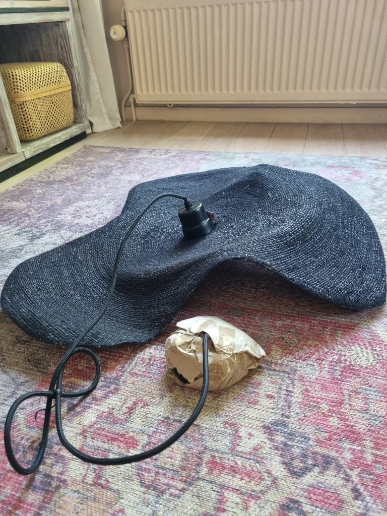 Hanglamp gevlochten, Huis en Inrichting, Ophalen, Nieuw, E27 (groot), Landelijk