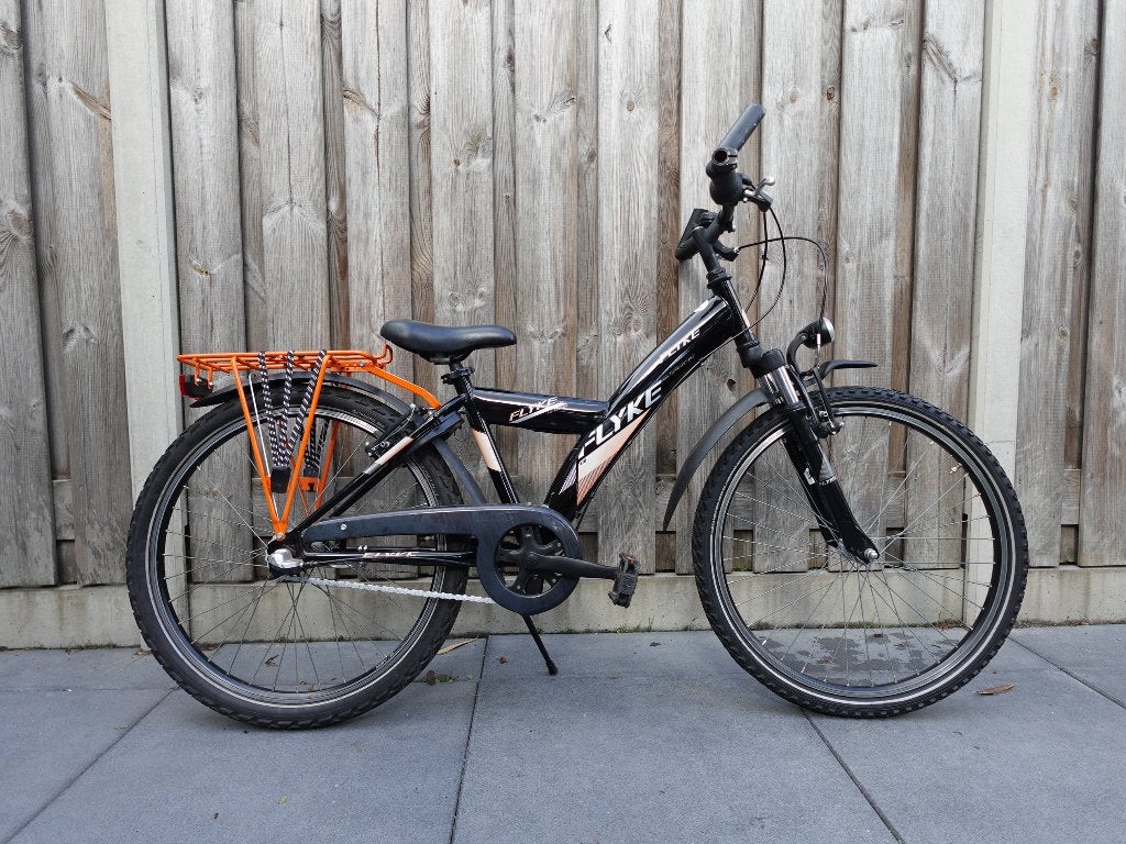 Flyke 24 Inch Kinderfiets | 2 Nieuwe Banden, Ophalen, Terugtraprem, 24 inch, Flyke
