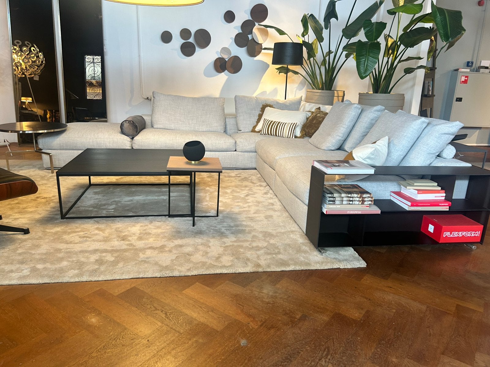 Flexform Groundpiece Sofa - Nieuwstaat - Showroommodel Sale, Ophalen, 125 tot 150 cm, Hoekbank, Stof
