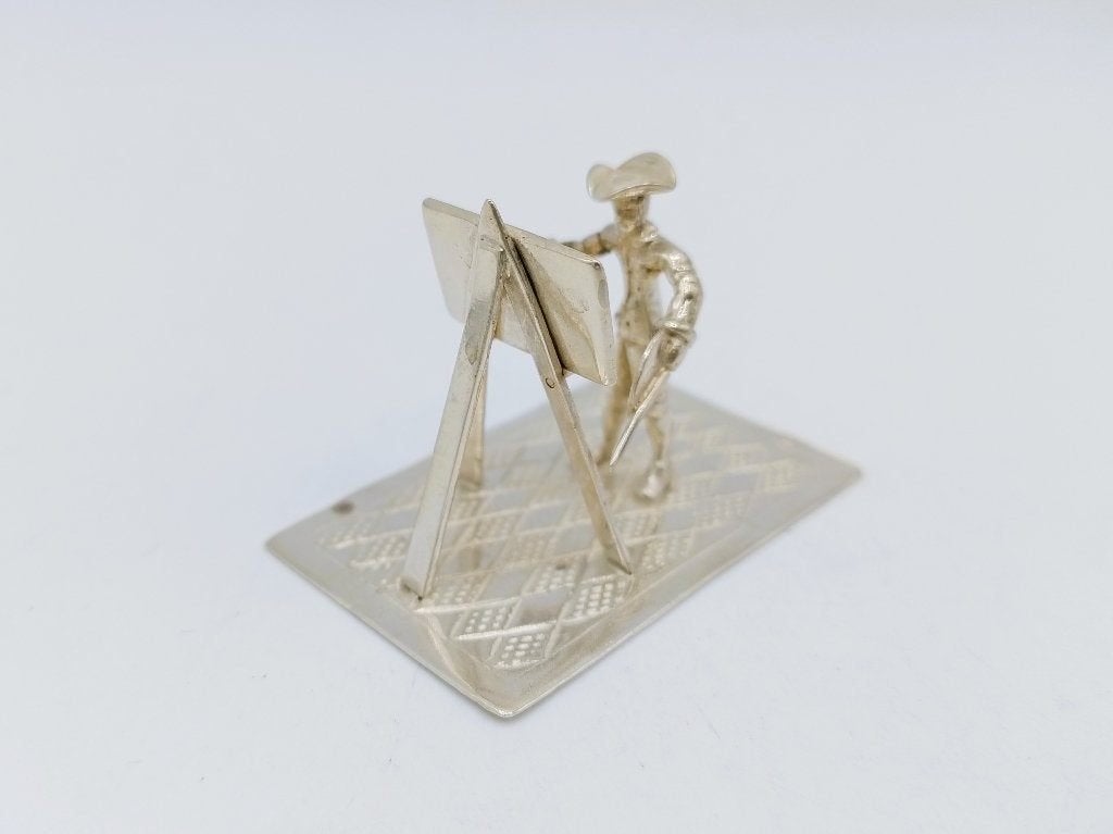 Zilveren miniatuur schilder, F.A. Lesener, Amsterdam, 1930