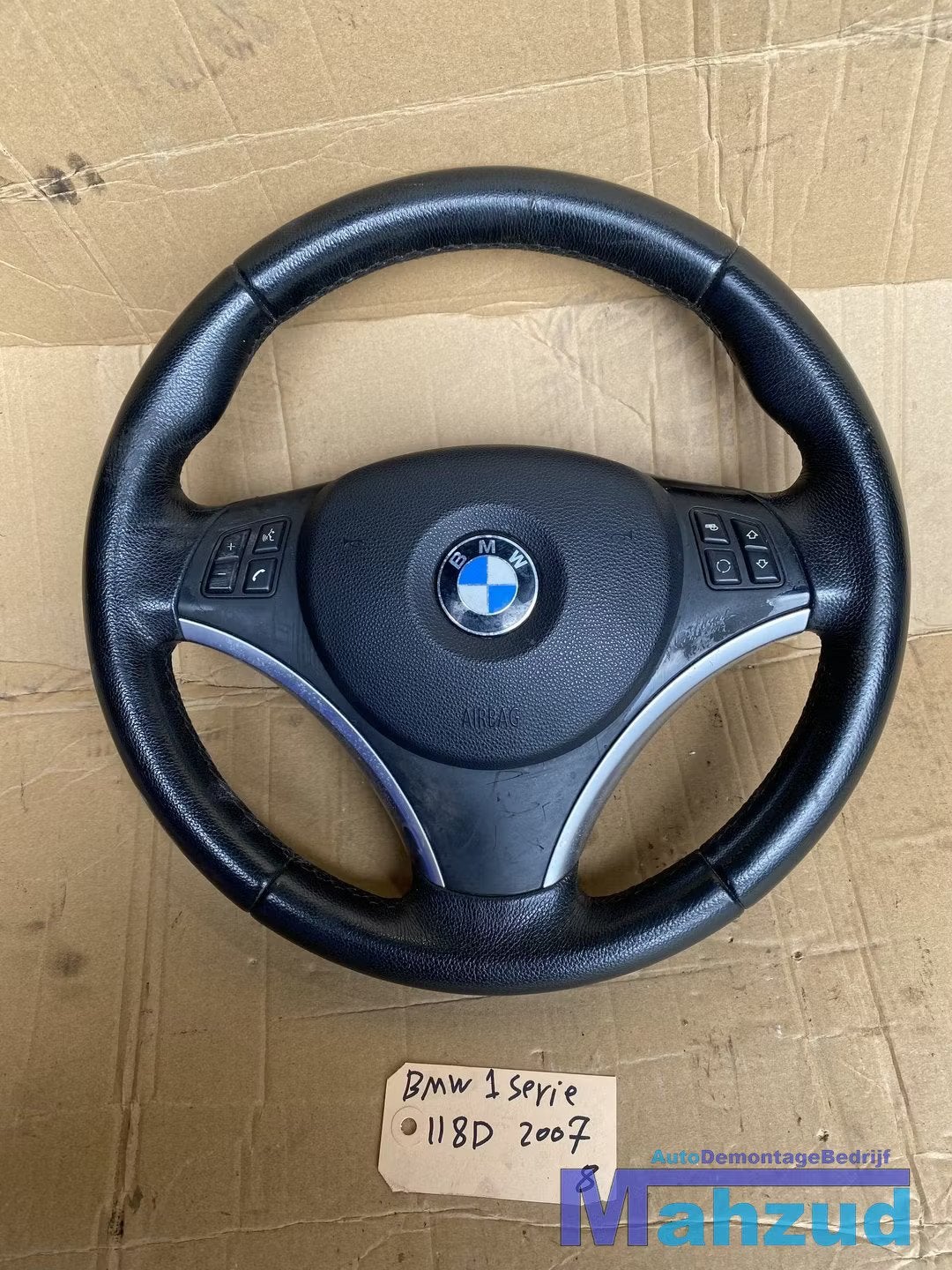BMW E87 E81 E82 E90 leer stuurwiel met airbag, Auto-onderdelen, Interieur en Bekleding, Petuelring 130
80788  Munich, DE, Gebruikt