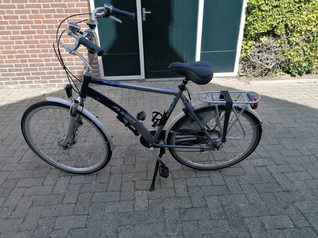 Herenfiets Azor Nashville met Shimano 8 Speed, Overige merken, Gebruikt, Velgrem, Versnellingen