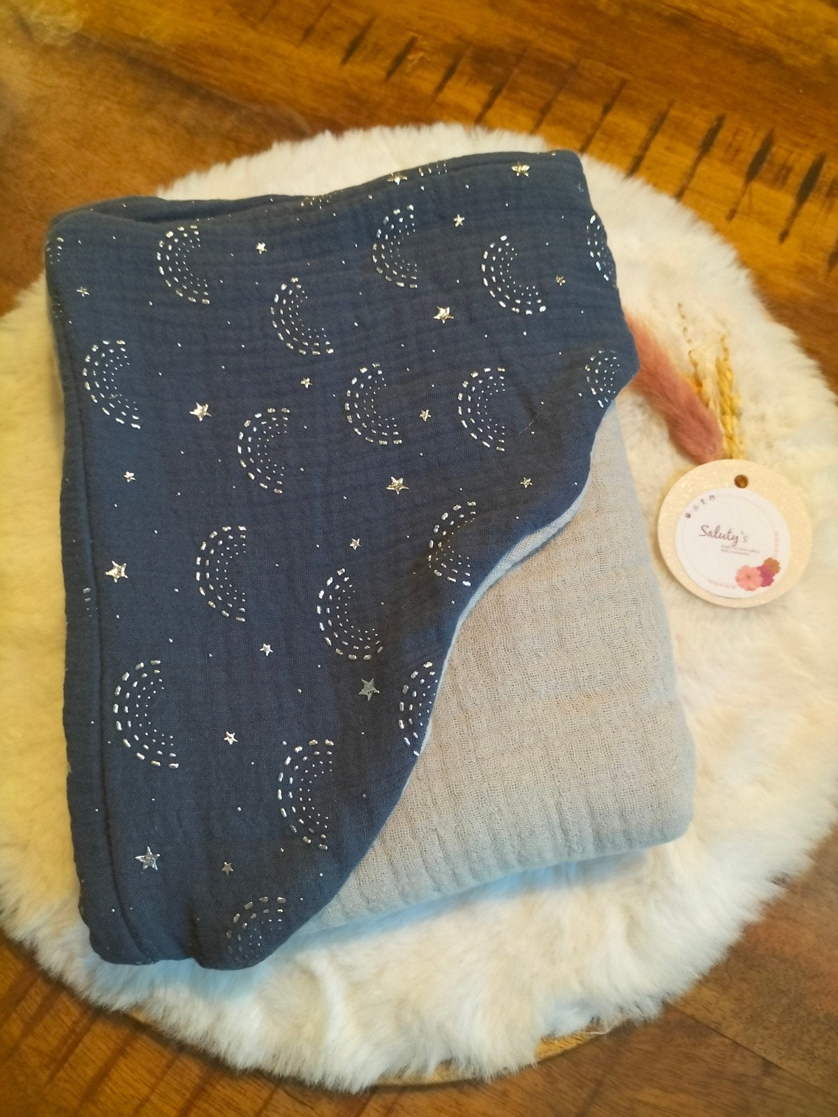 Nieuw • baby badcape hydrofiel, Overige typen, Nieuw, Ophalen of Verzenden, Saluty's kinder- en kraamcadeaus