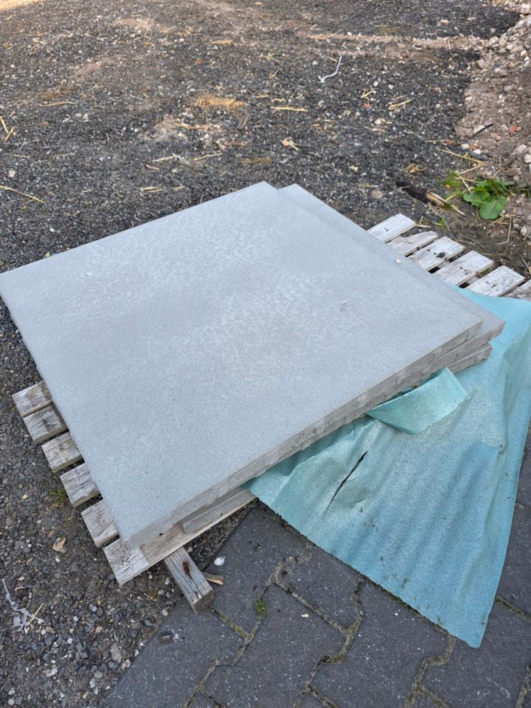 80x80 Betontegels betongrijs terrastegels nieuw 4stuks, Ophalen, Zo goed als nieuw, Minder dan 5 m², Beton