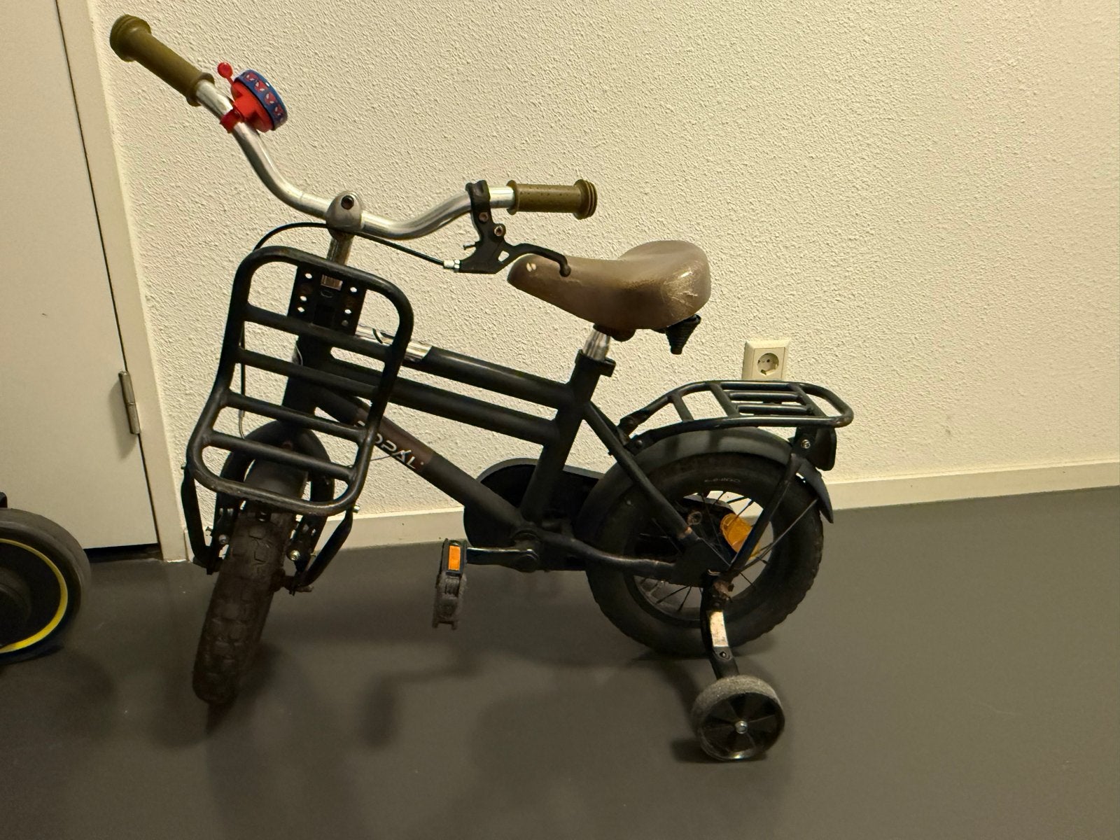 Peuterfiets Popal met zijwieltjes, Ophalen, Gebruikt, 16 tot 20 inch, Zijwieltjes