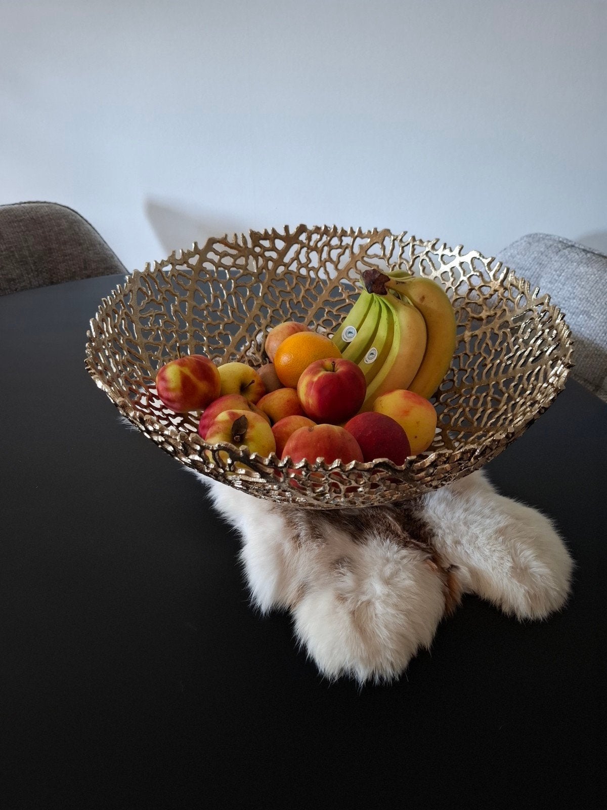Fruit schaal merk licht % Living, Ophalen of Verzenden, Rond, Overige materialen