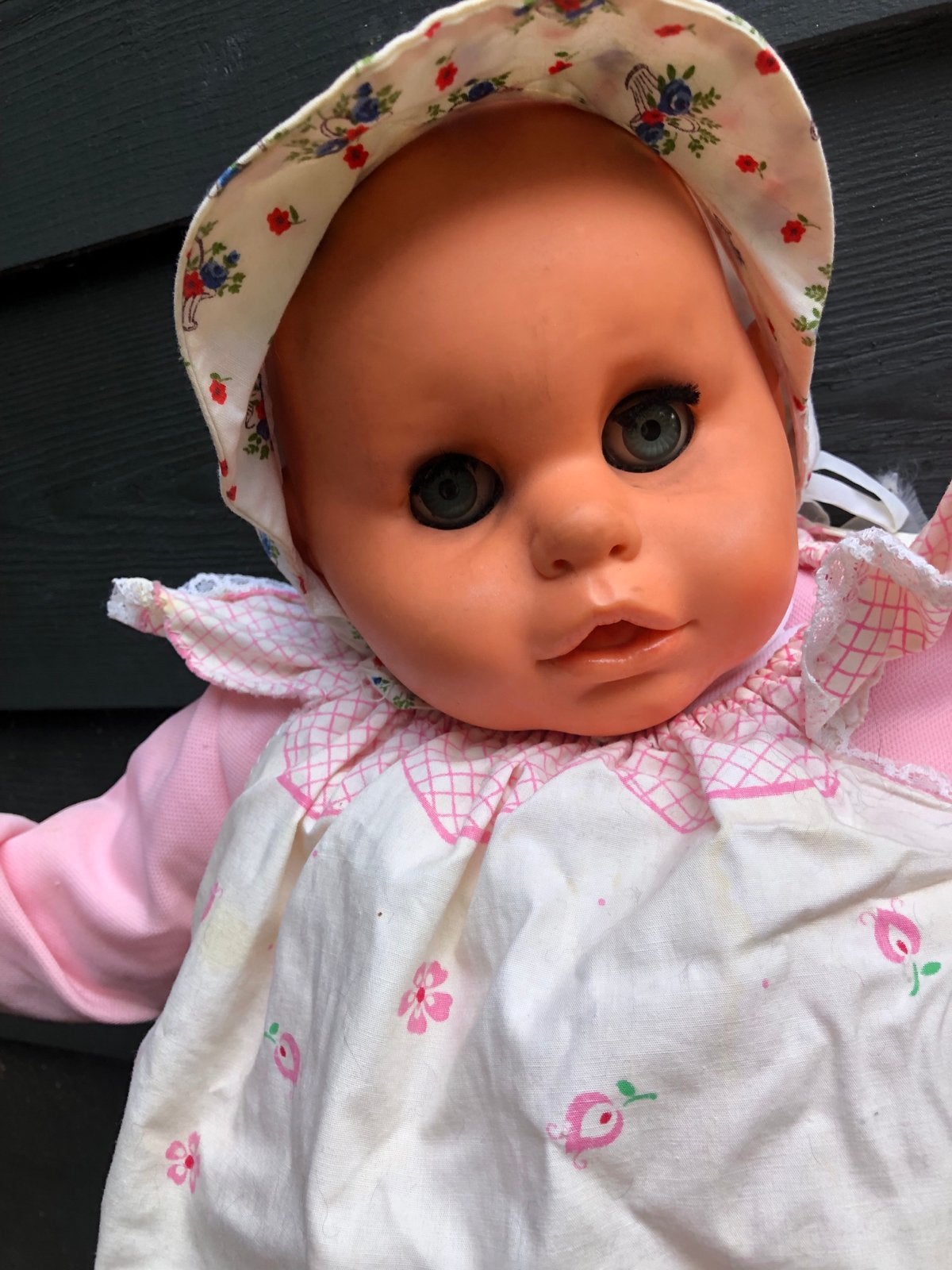 Vintage babypop, 54cm, Ophalen of Verzenden, Gebruikt, Babypop