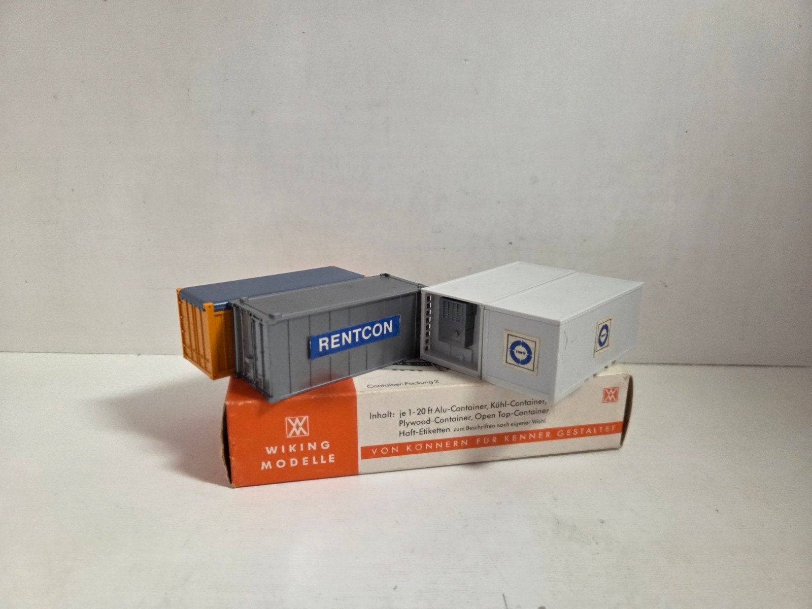 Wiking set 20ft containers 1:87, ., Wiking, Ophalen of Verzenden, Zo goed als nieuw