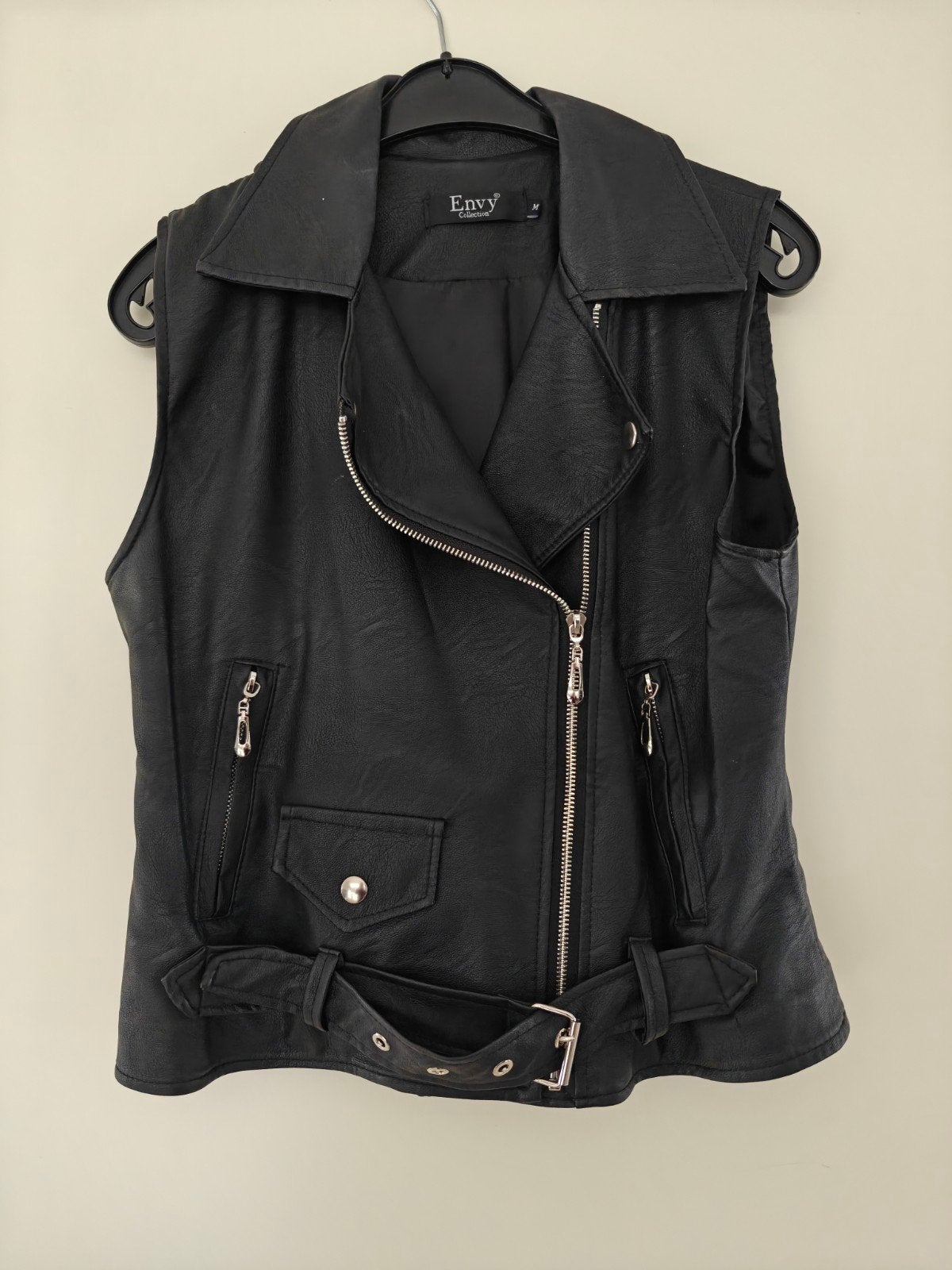 Leatherlook gilet Envy maat M, Ophalen of Verzenden, Gedragen, Zwart