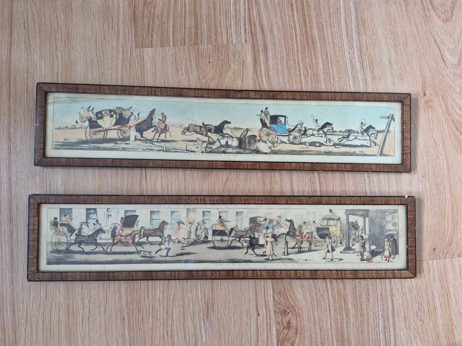 Set van 2 English ingelijste prenten, Antiek en Kunst, Kunst | Schilderijen | Klassiek, Ophalen of Verzenden, Klassiek, Print
