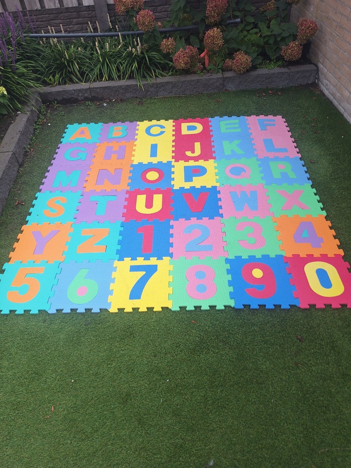 Grote set puzzel- speelmatten met letters en cijfers, Ophalen, Gebruikt, Knutselen