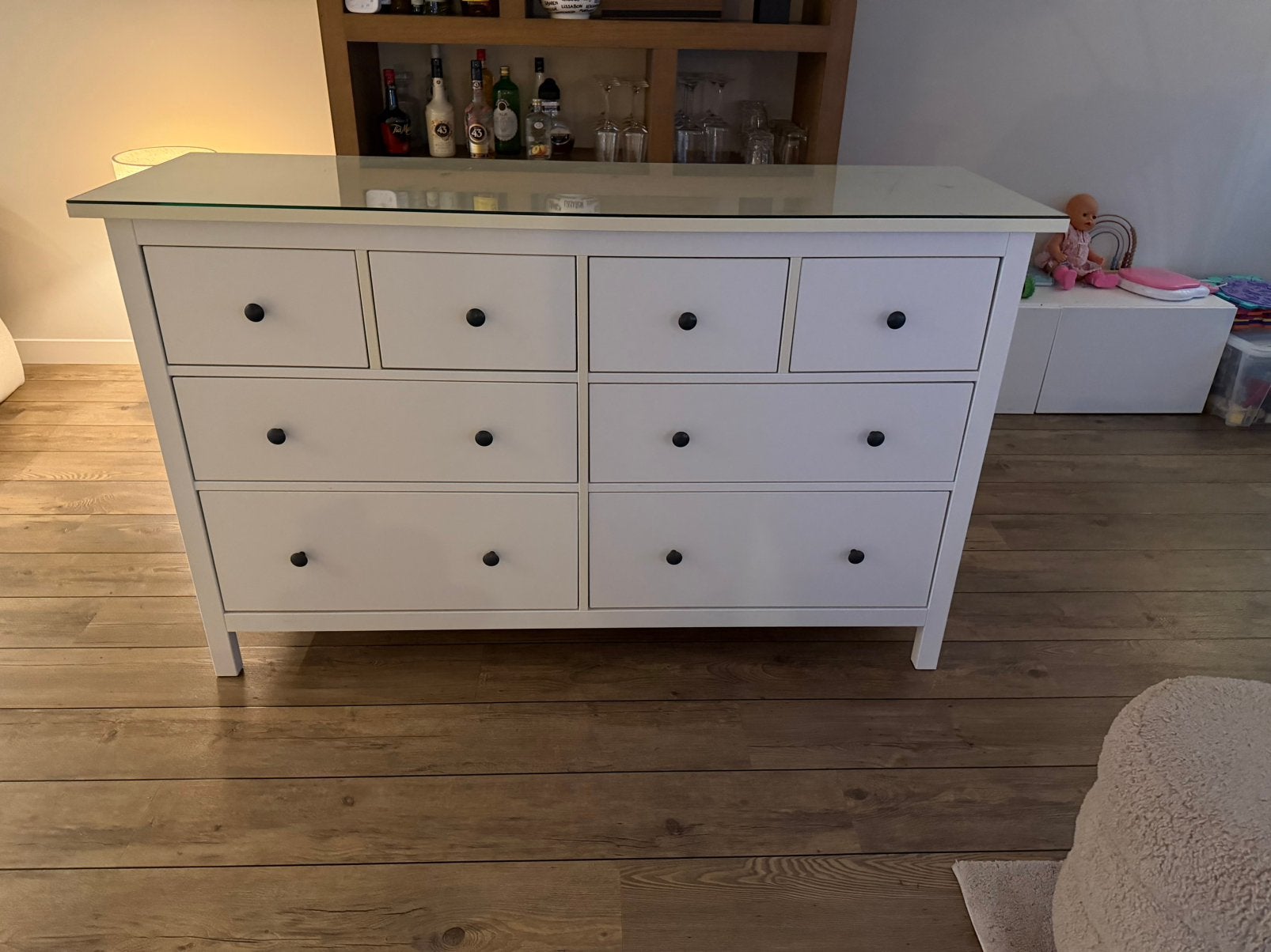 Ikea Hemnes ladekast met 8 lades, Ophalen, Gebruikt, 5 laden of meer, 150 tot 200 cm