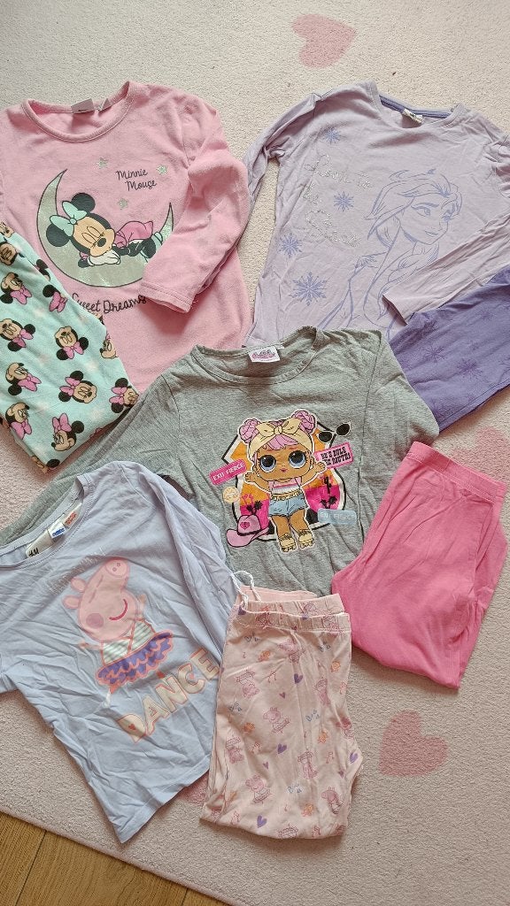 Meisjes pyjama's maat 110/116 of 5/6 jaar, Kinderen en Baby's, Kinderkleding | Maat 116, Disney, Nacht- of Onderkleding, Meisje