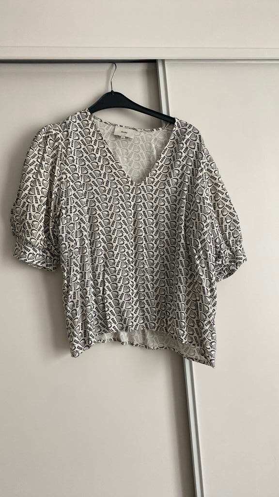 Dames blouse met pof mouw 3XL, Ophalen of Verzenden, Zo goed als nieuw, Maat 46/48 (XL) of groter, Wit