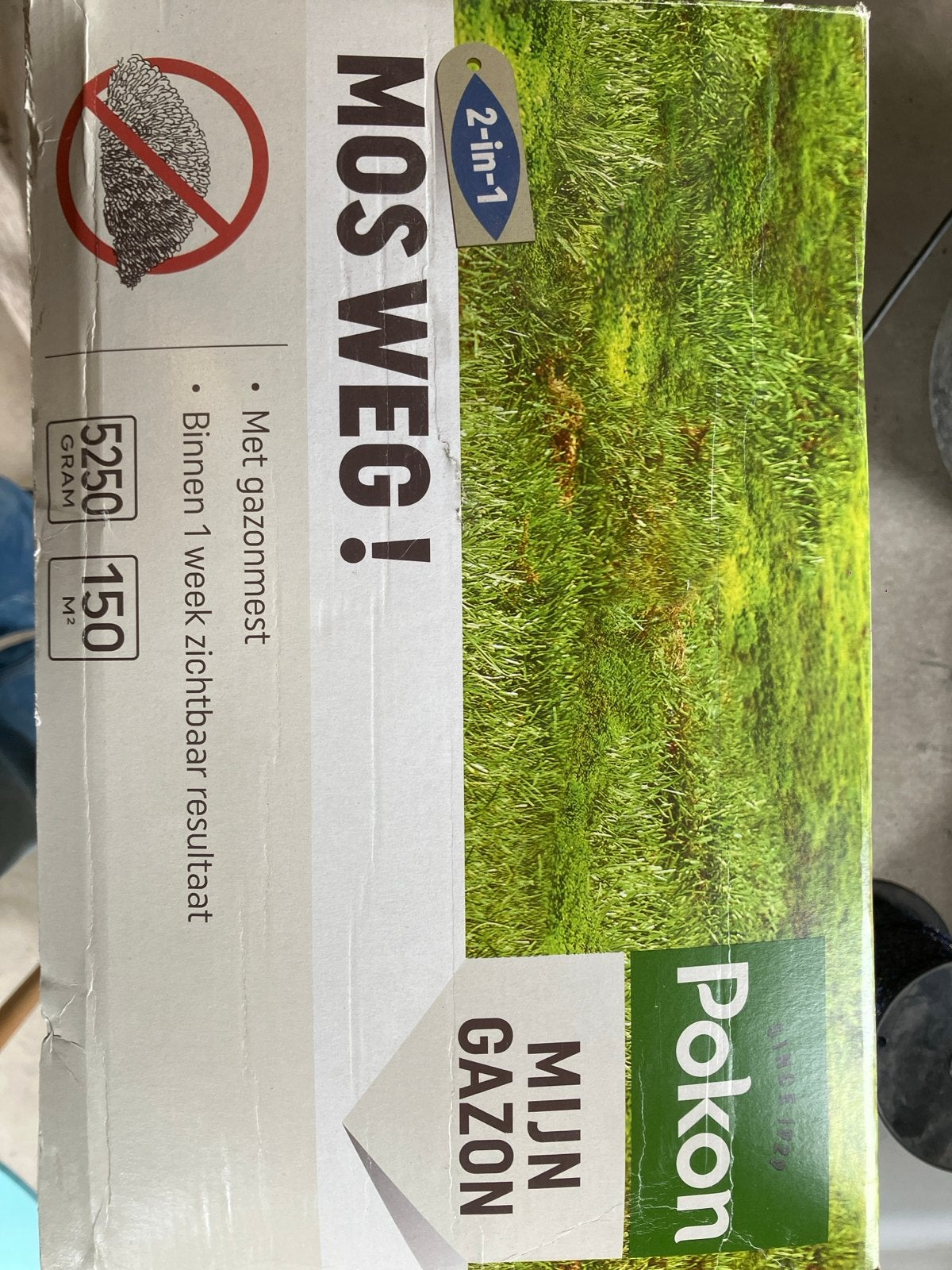Pokon Mijn Gazon Mos Weg! 2-in-1 Gazonmest 5250g, Ophalen of Verzenden, Nieuw