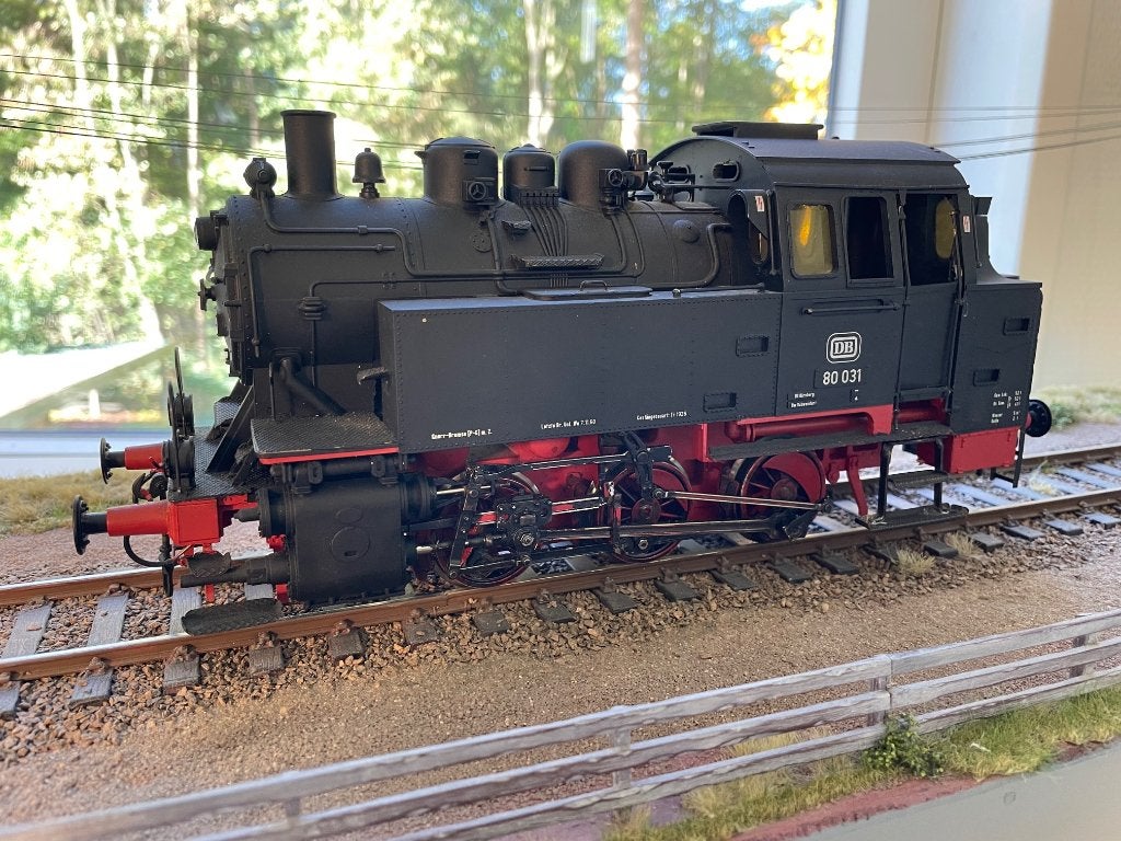 Märklin spoor 1 unieke BR 80 gesuperd, stoom, ESU sound, Gebruikt, Locomotief, Gelijkstroom of Wisselstroom, Ophalen of Verzenden
