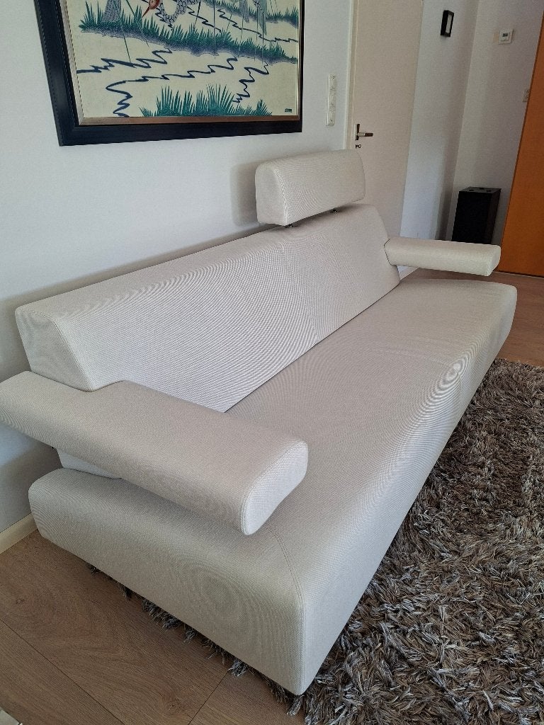 Cloak Stone 3-zitsbank crème/gebroken wit, Ophalen, Driepersoons, 75 tot 100 cm, Zo goed als nieuw