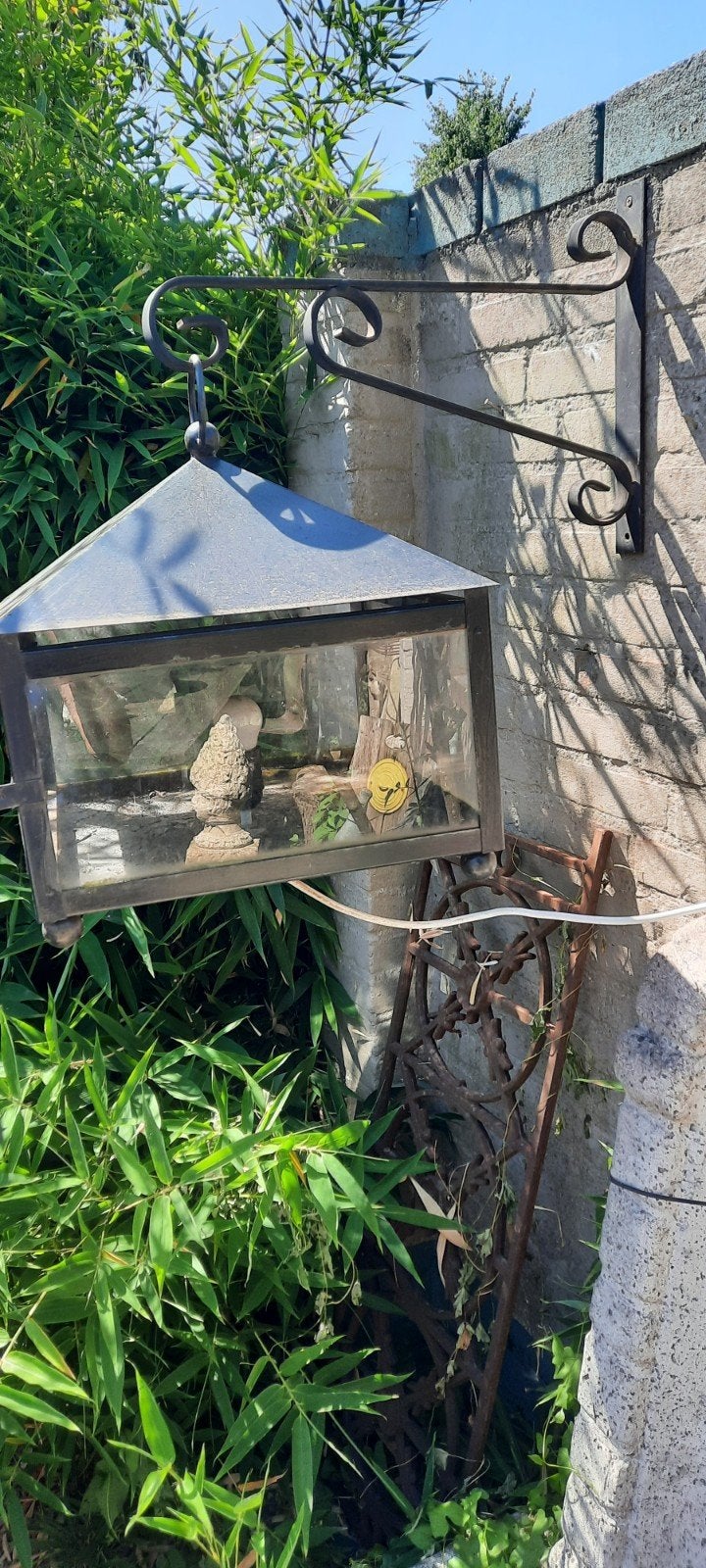 Antieke buitenlamp / wandlantaarn, Ophalen of Verzenden