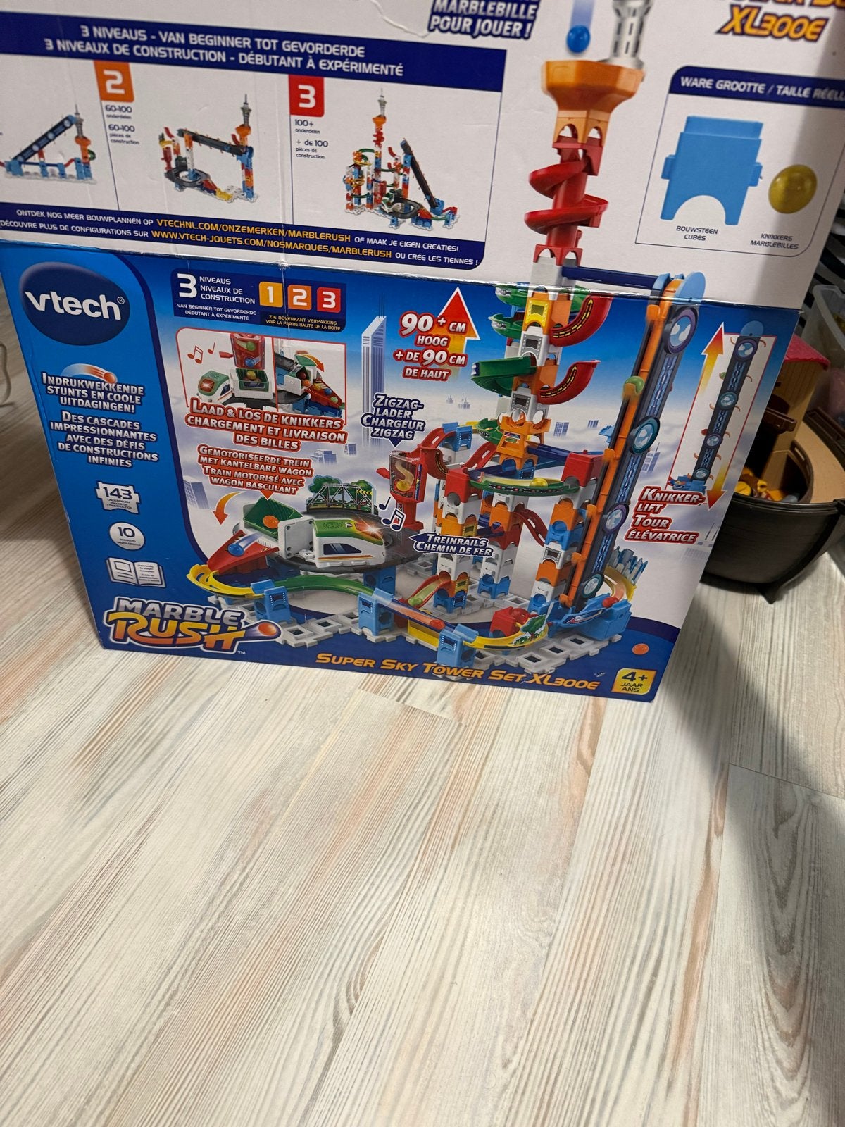 VTech Marble Rush Super Sky Tower Set XL300 E knikkerbaan, Kinderen en Baby's, Ophalen, Zo goed als nieuw, Overige merken