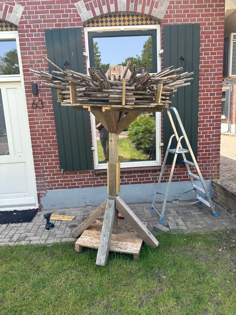 Geboorte Ooievaarsnest - 2m hoog, 1.40m breed, Ophalen, Gebruikt, Geboortebord