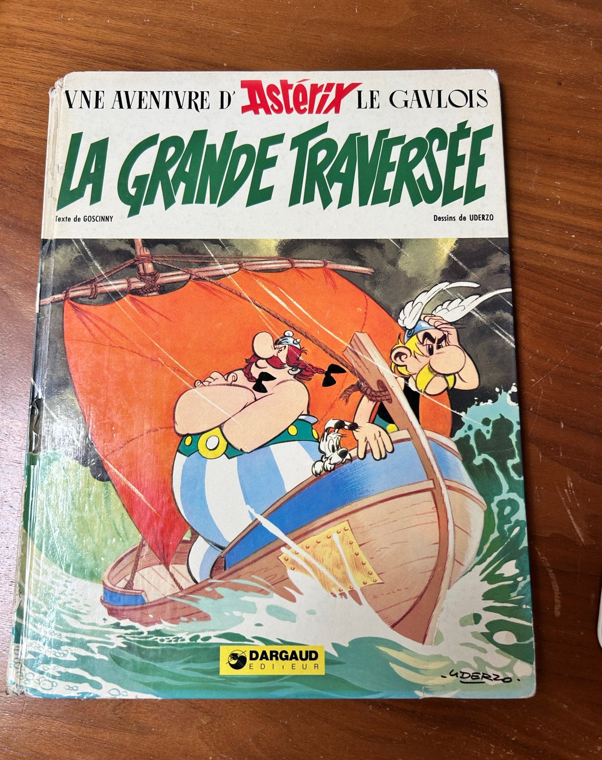 Asterix: La Grande Traversée - Franse 1e uitgave, Eén stripboek, Ophalen of Verzenden, Gelezen