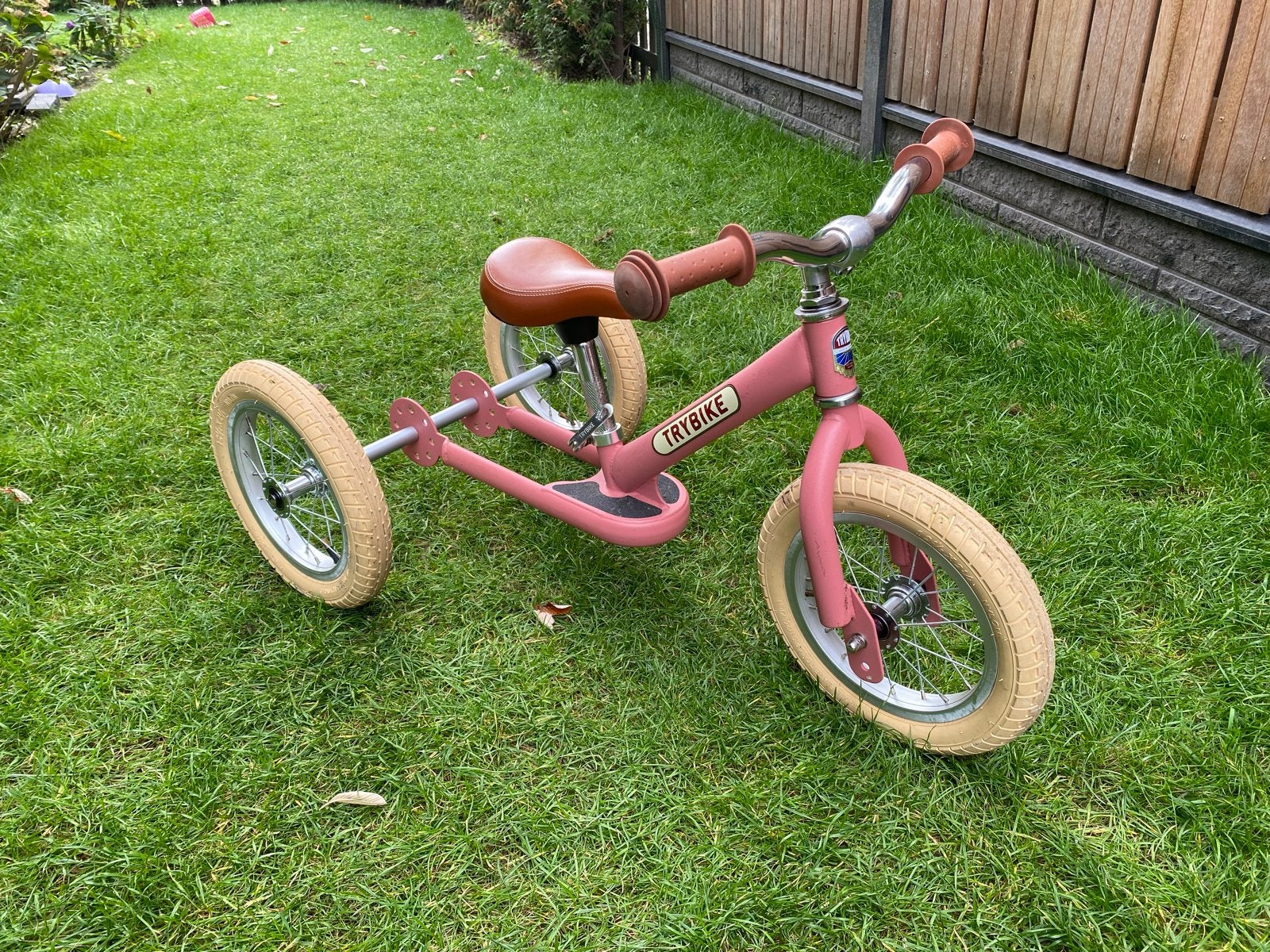 Trybike loopfiets/driewieler roze - 2-in-1